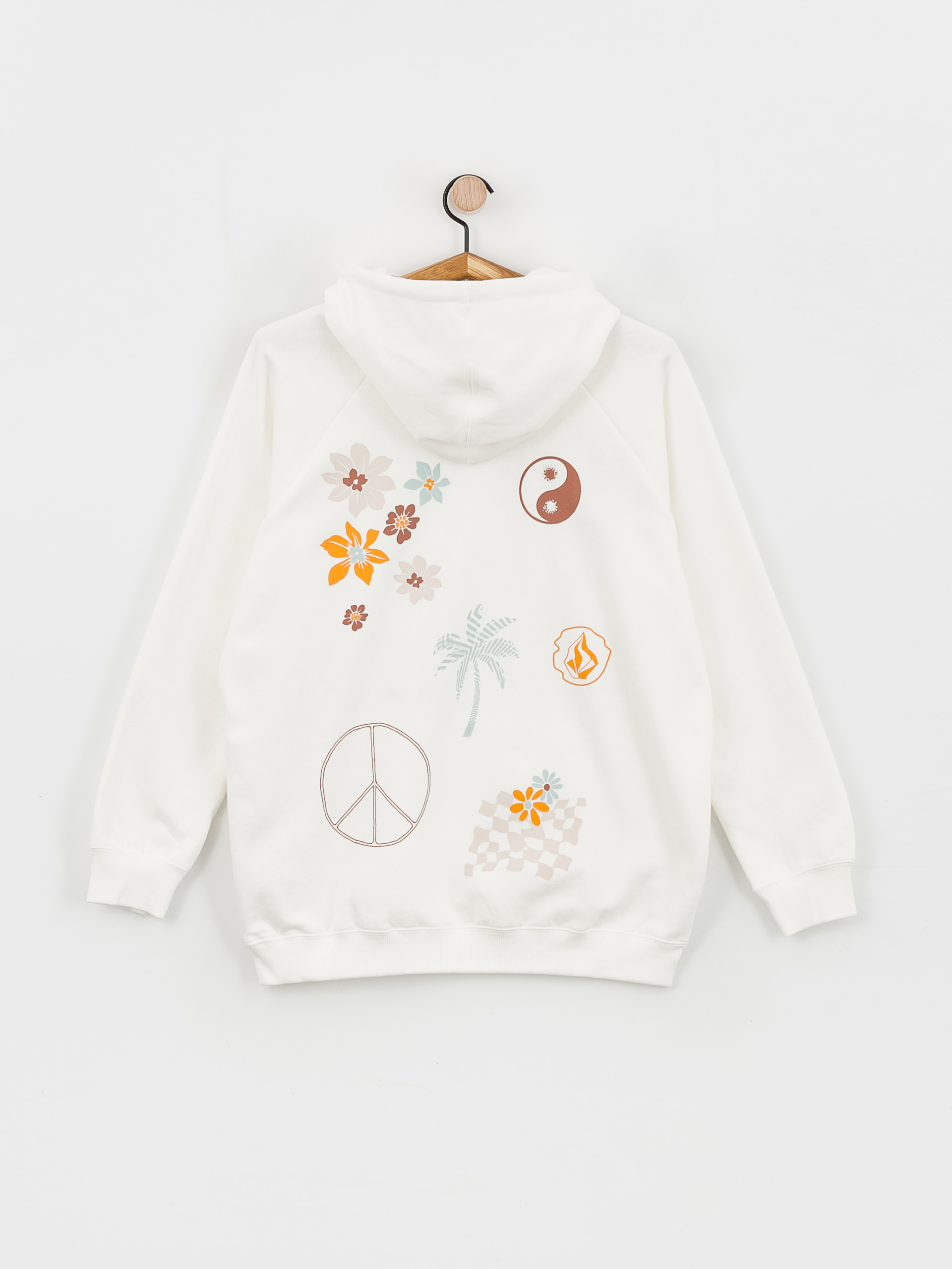 Bluza z kapturem Volcom Truly Stoked Bf HD (star white)