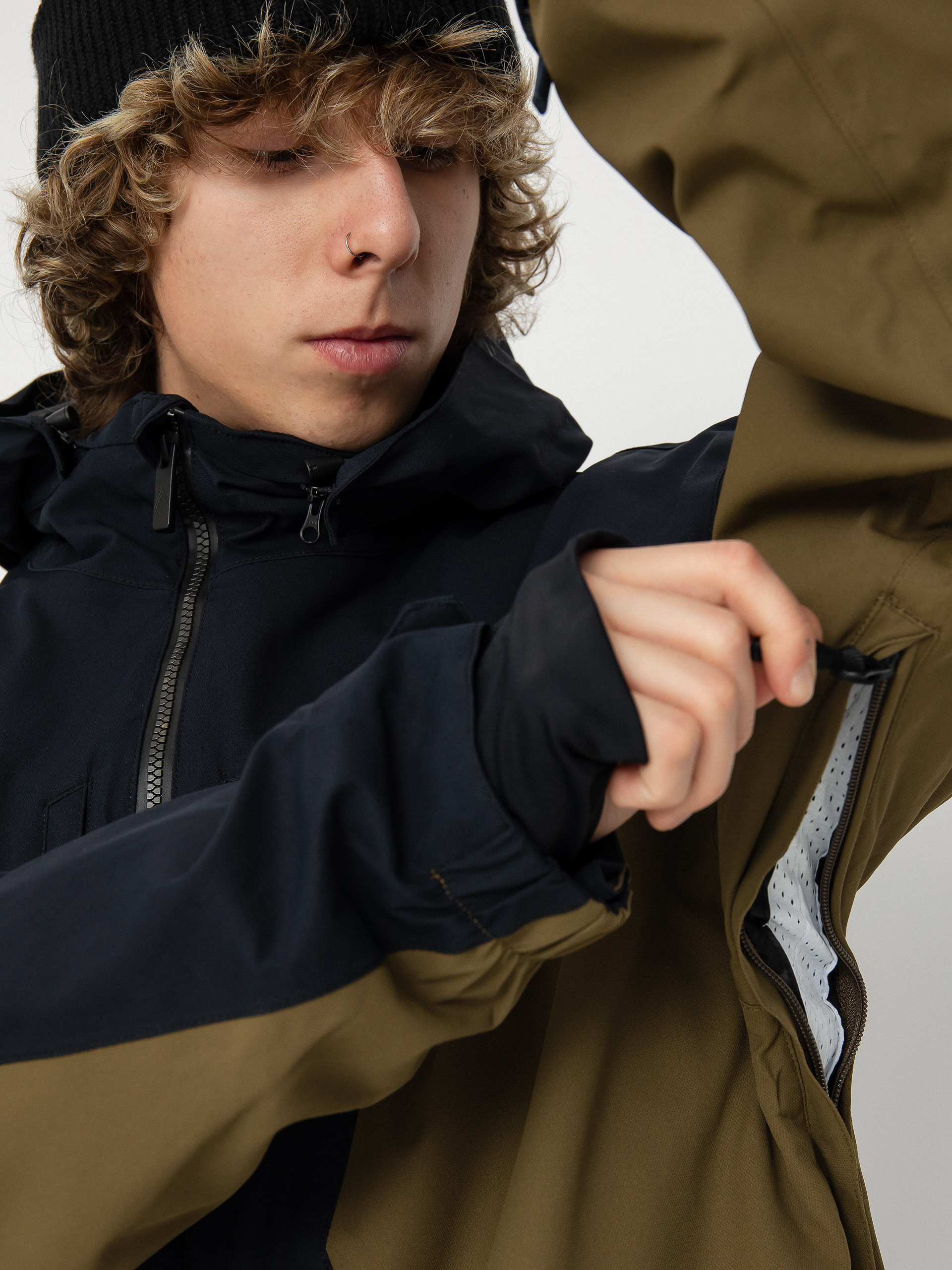 Męska Kurtka snowboardowa Volcom Quad Angle 2L Tds (dark teak)