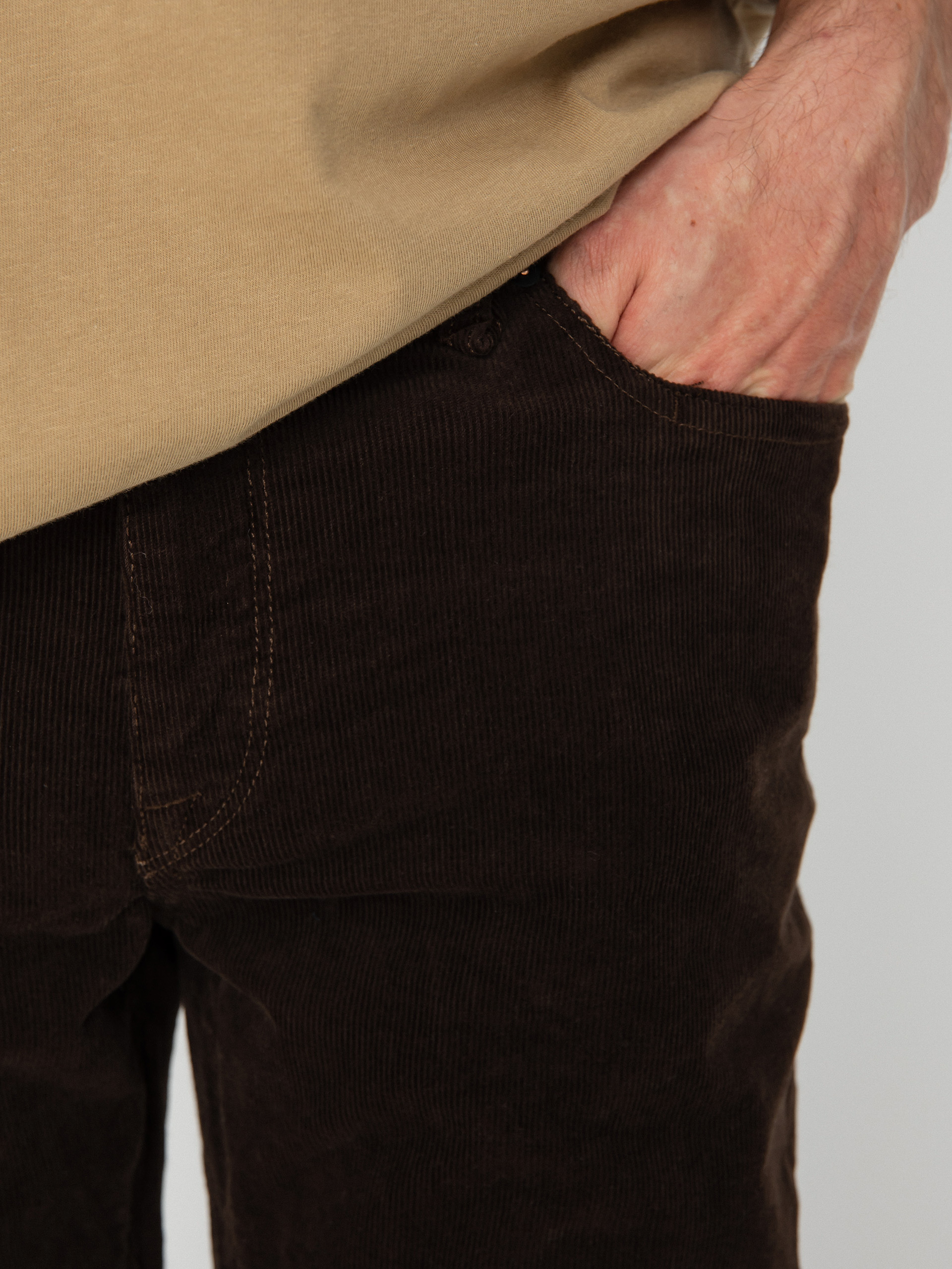 Spodnie Volcom Solver 5 Pocket Cord (dark brown)