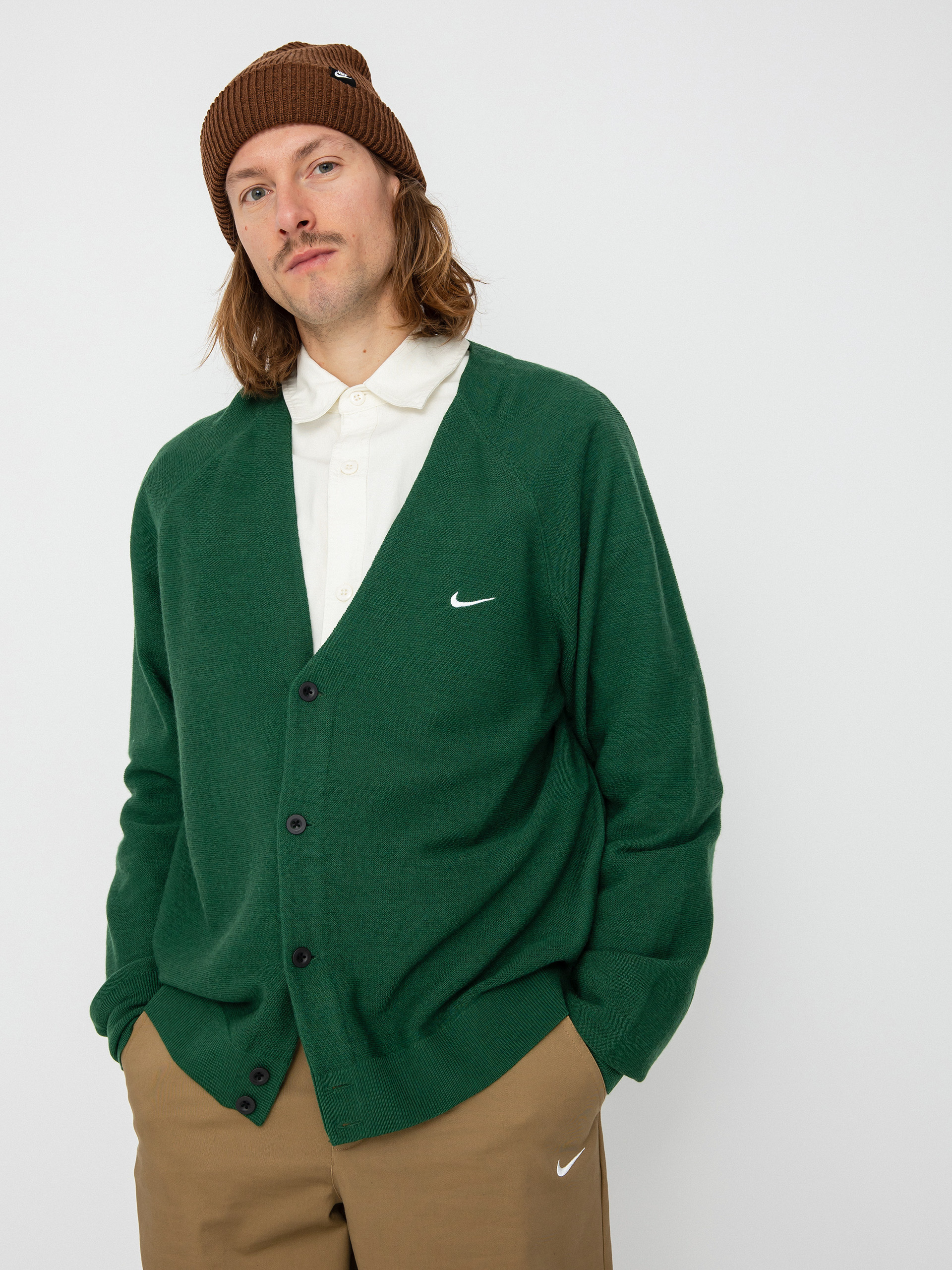 Sweter Nike SB Cardigan (gorge green/white)