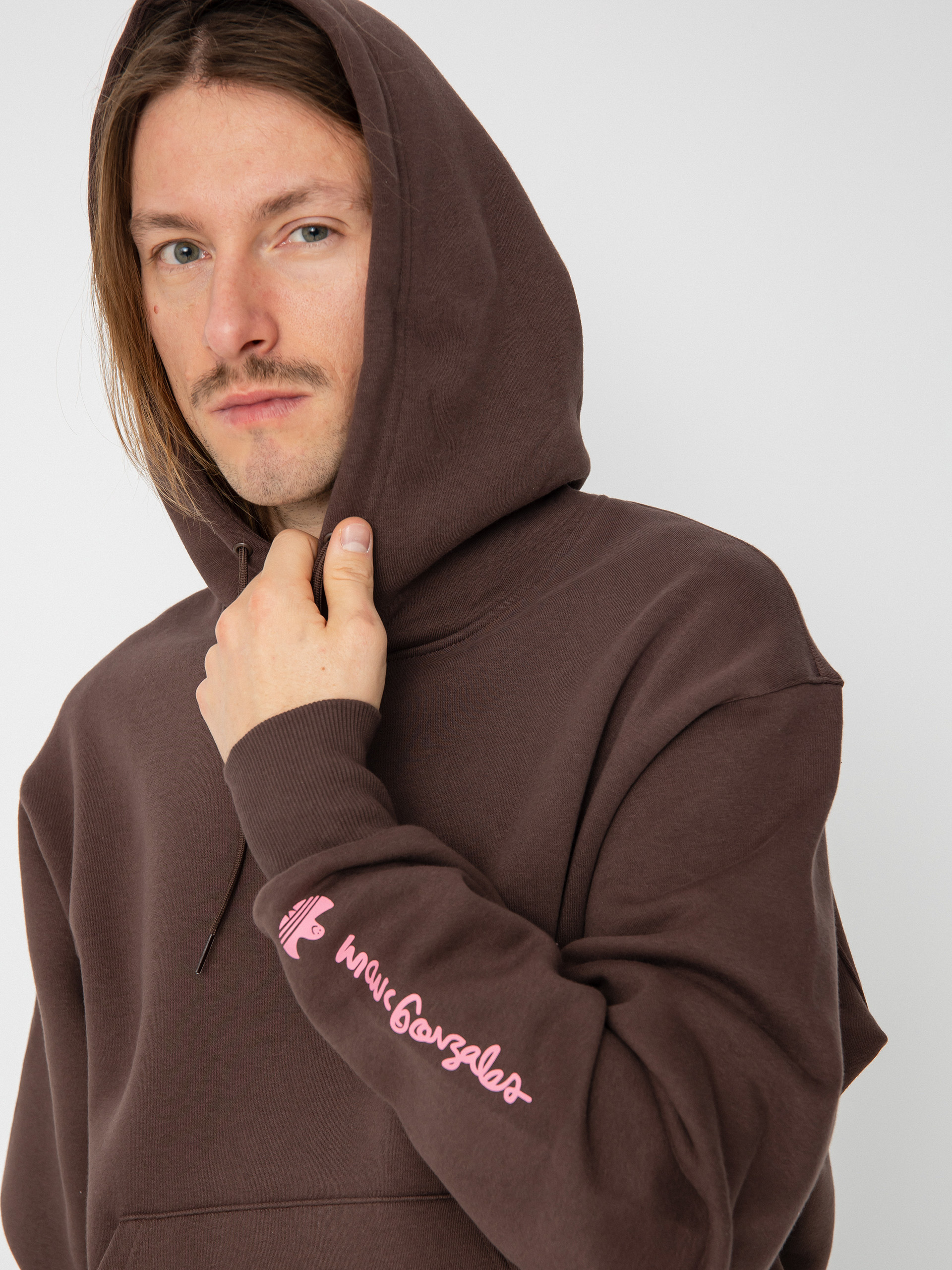 Bluza z kapturem adidas G Shmoo 2 HD (brown/multco)