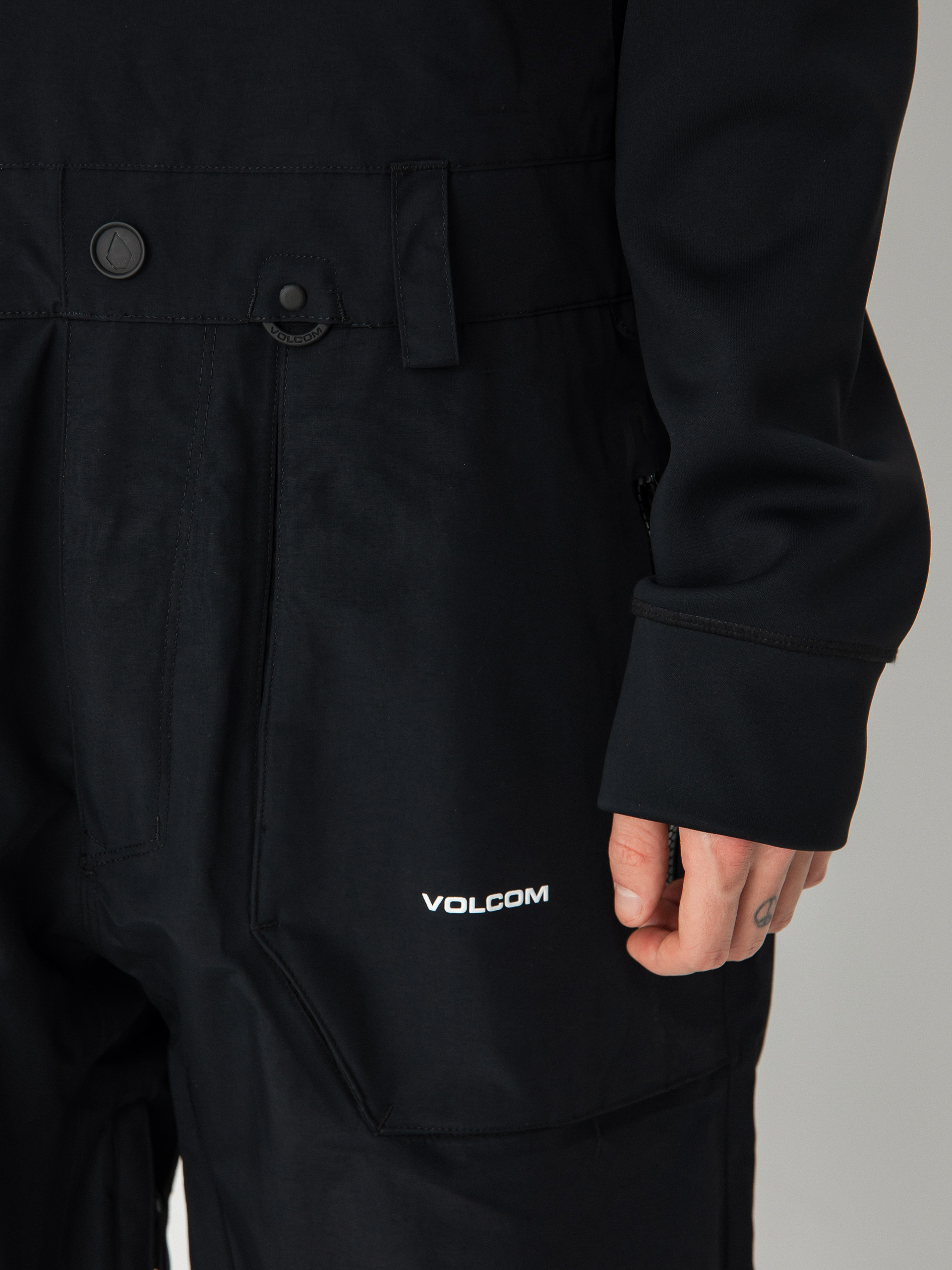 Męskie Spodnie snowboardowe Volcom Rain Gore Tex Bib Overall (black)