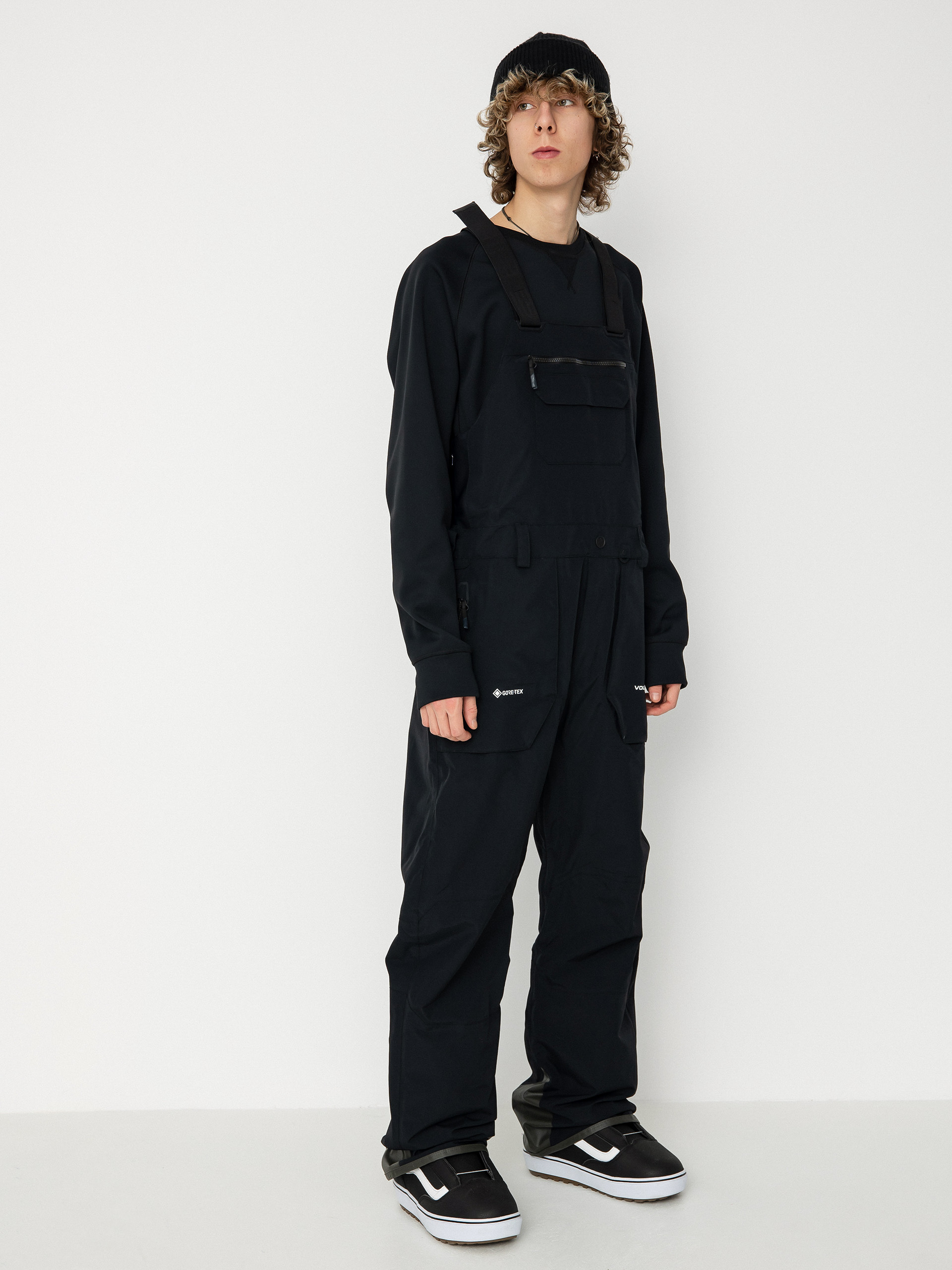 Męskie Spodnie snowboardowe Volcom Rain Gore Tex Bib Overall (black)