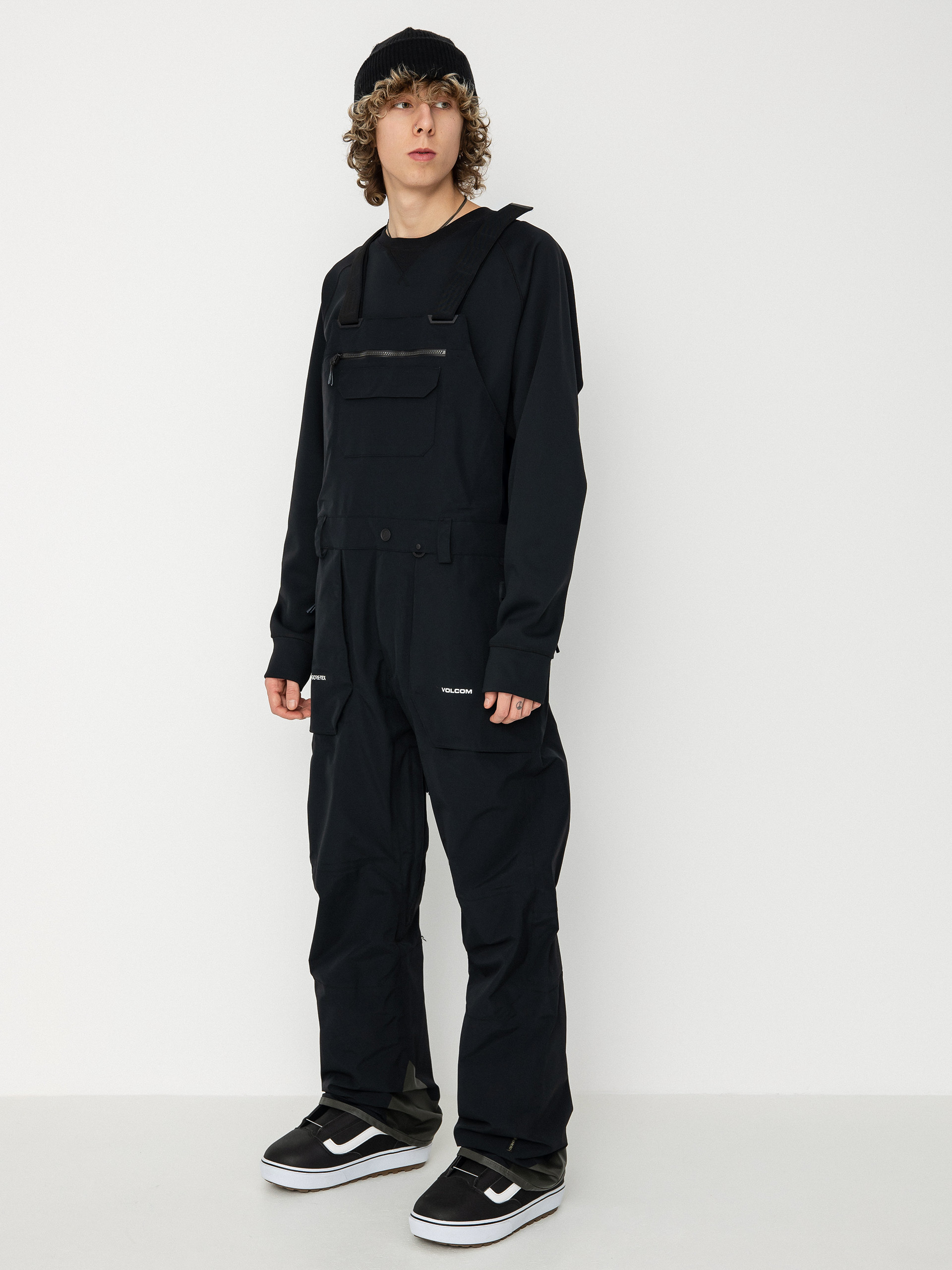 Męskie Spodnie snowboardowe Volcom Rain Gore Tex Bib Overall (black)