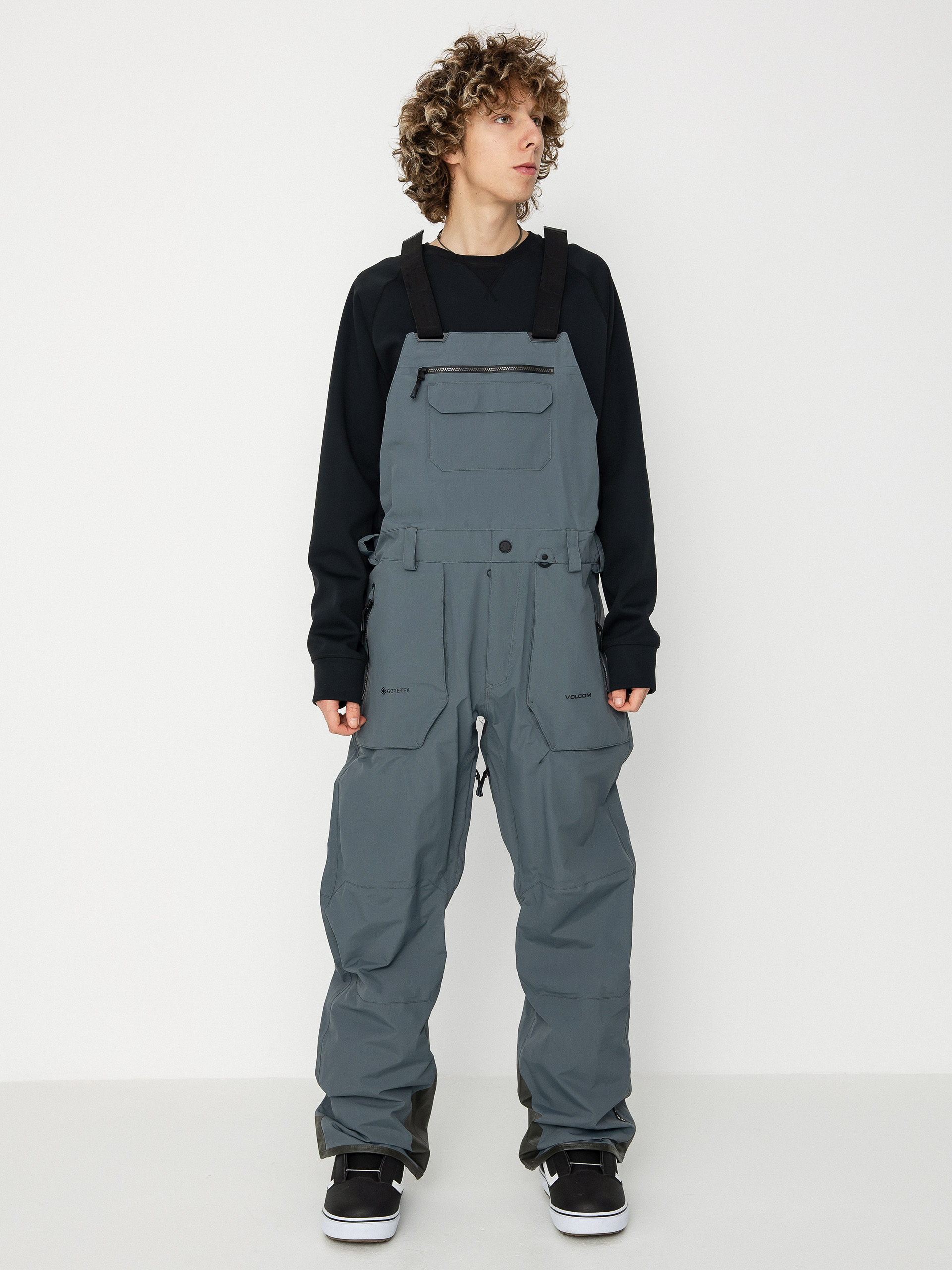 Męskie Spodnie snowboardowe Volcom Rain Gore Tex Bib Overall (dark grey)