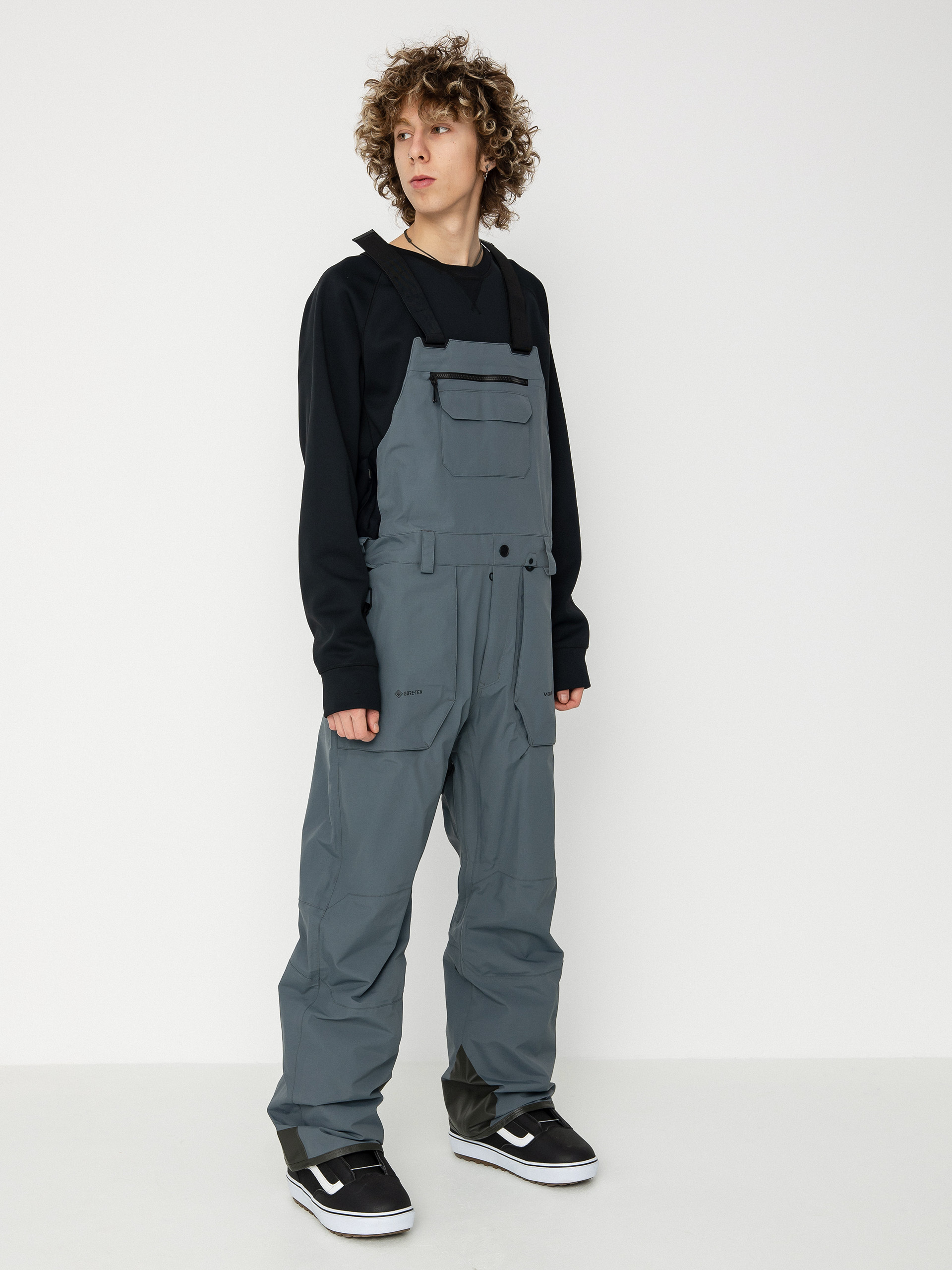Męskie Spodnie snowboardowe Volcom Rain Gore Tex Bib Overall (dark grey)