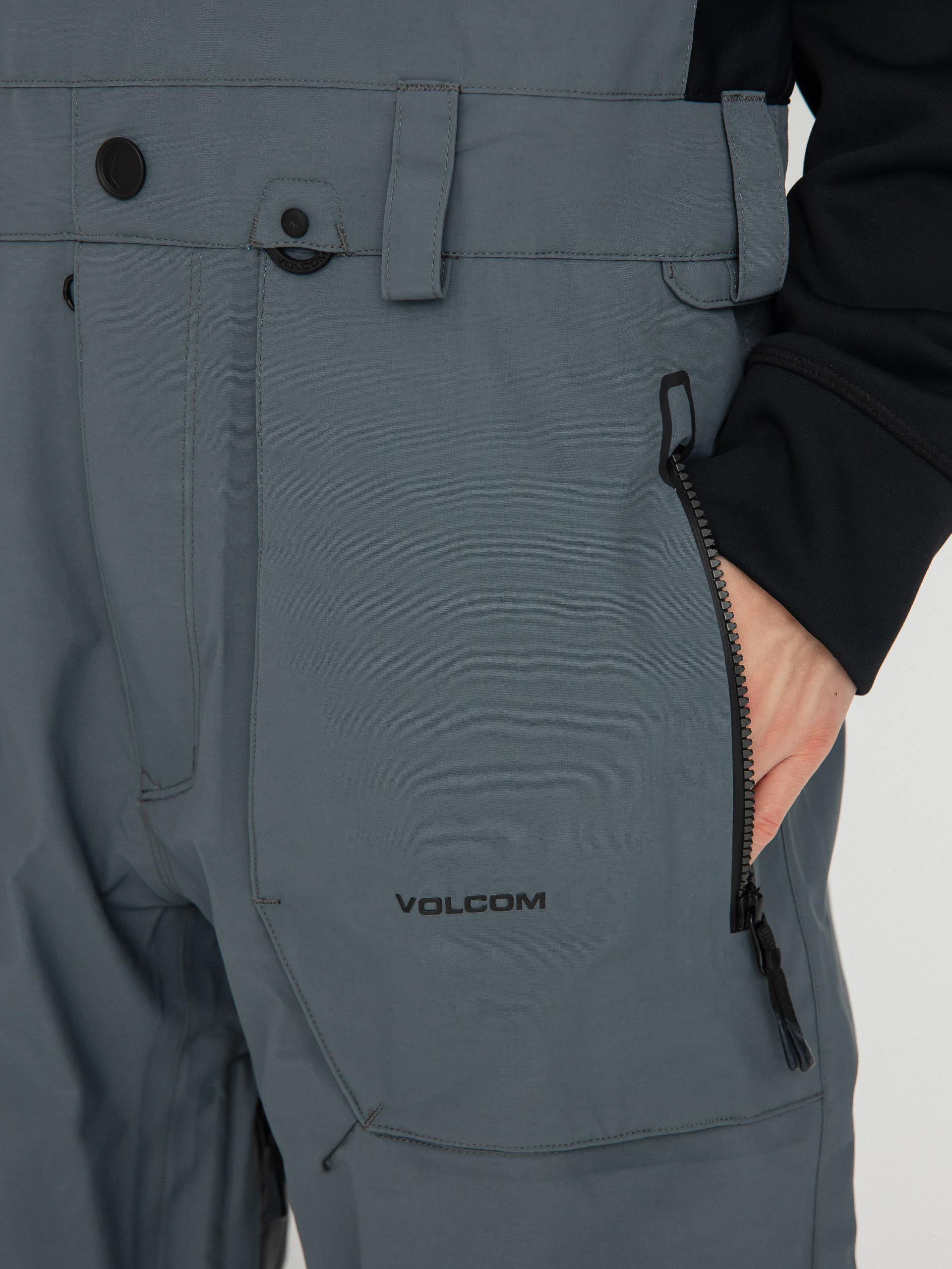 Męskie Spodnie snowboardowe Volcom Rain Gore Tex Bib Overall (dark grey)
