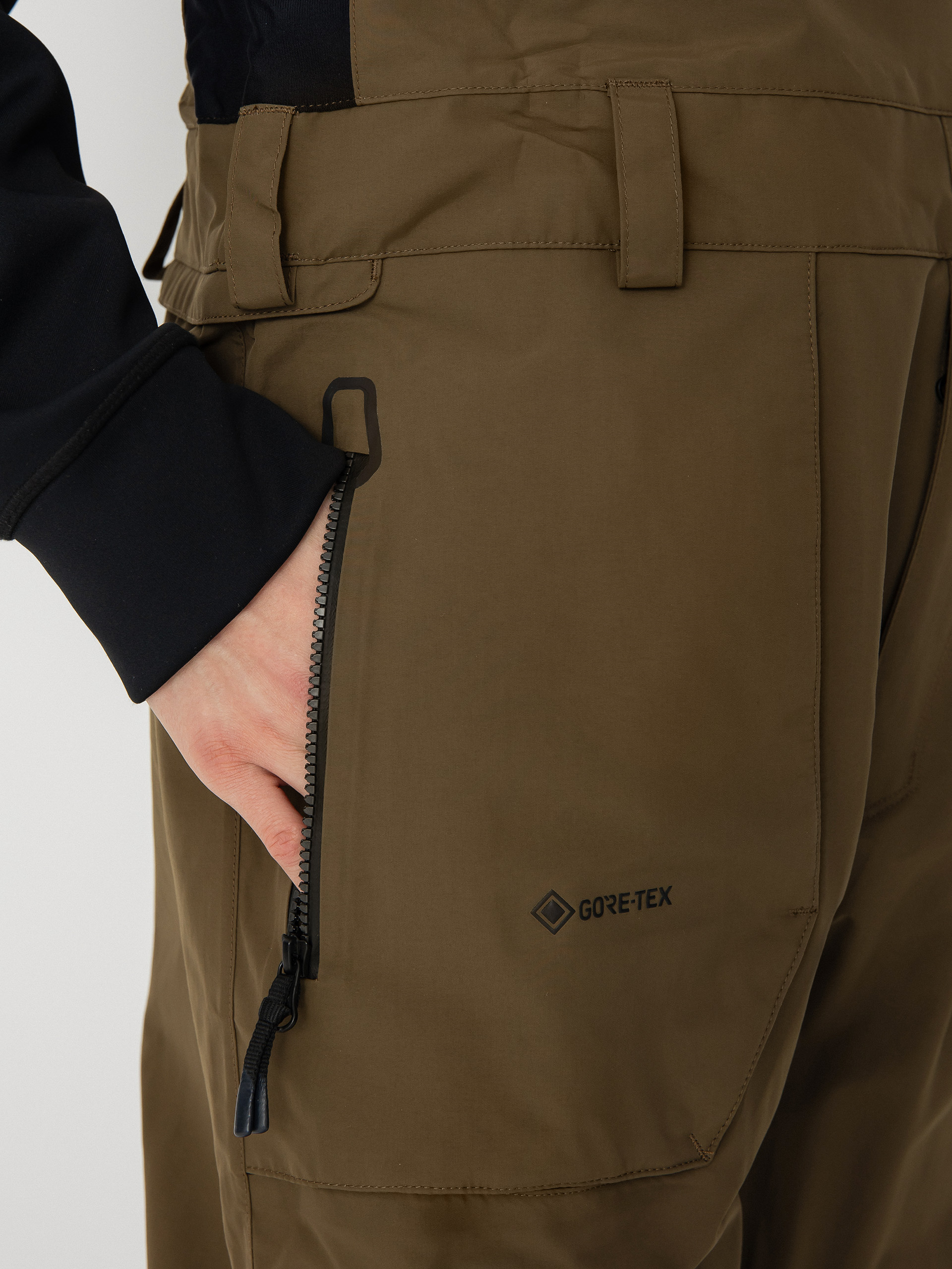 Męskie Spodnie snowboardowe Volcom Rain Gore Tex Bib Overall (dark teak)