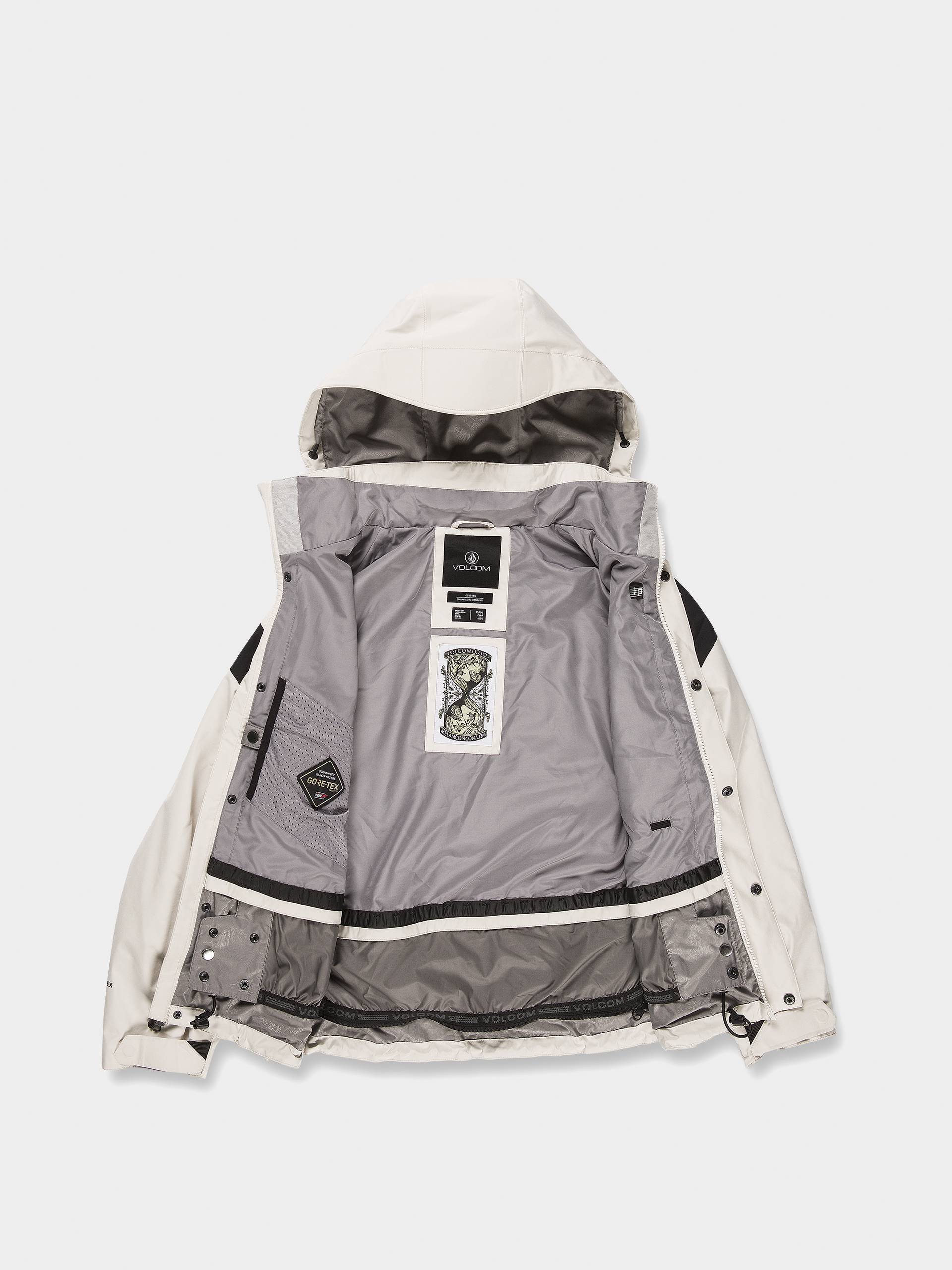 Damska Kurtka snowboardowa Volcom Melancon Gore Tex (off white)