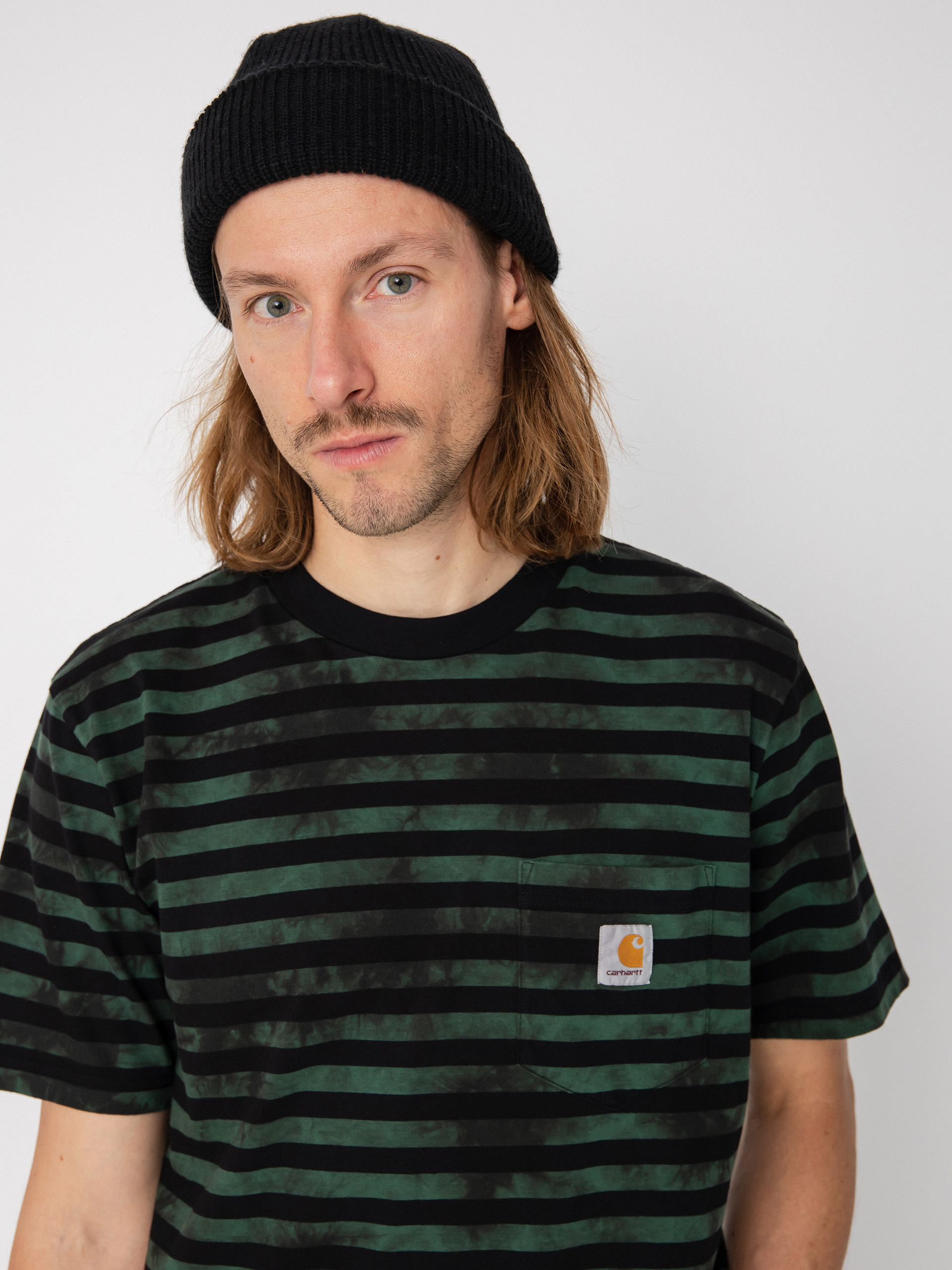 T-shirt Carhartt WIP Scotty Chromo Pocket (scotty stripe treehouse chromo)