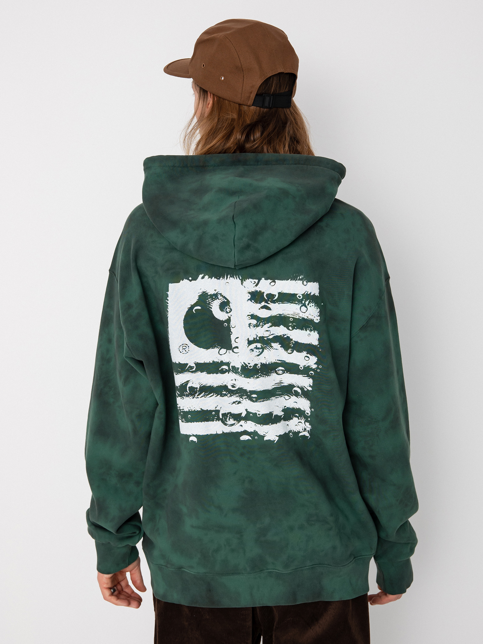 Bluza z kapturem Carhartt WIP Chromo HD (treehouse chromo/white)