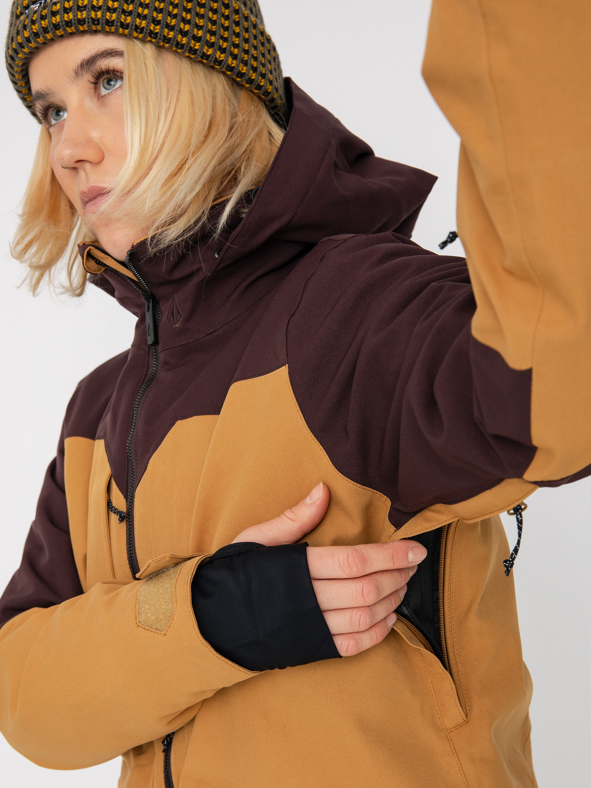 Damska Kurtka snowboardowa Volcom Shelter 3D Stretch (caramel)