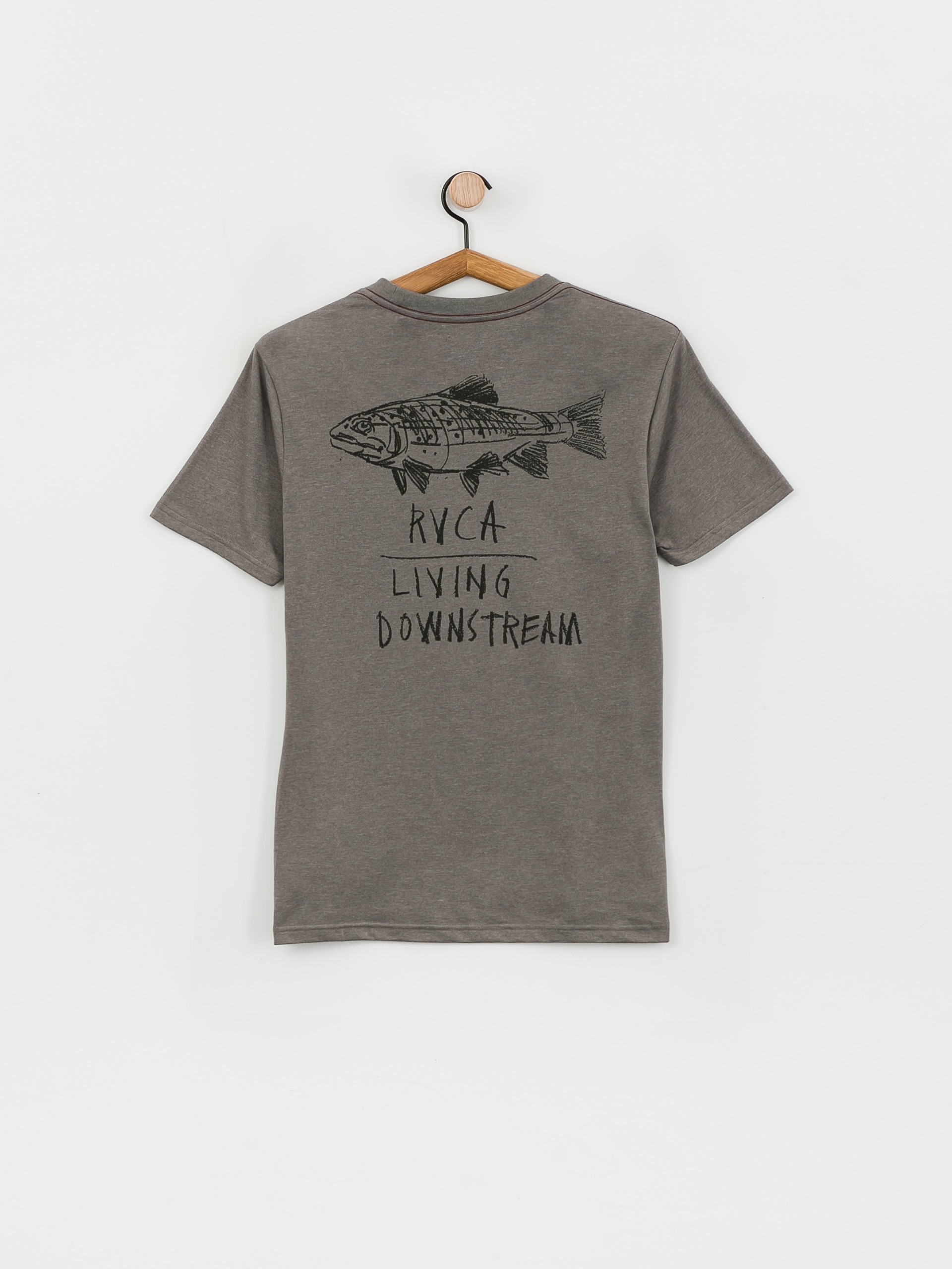 T-shirt RVCA Downstream (black gold frm brown lns 0981)