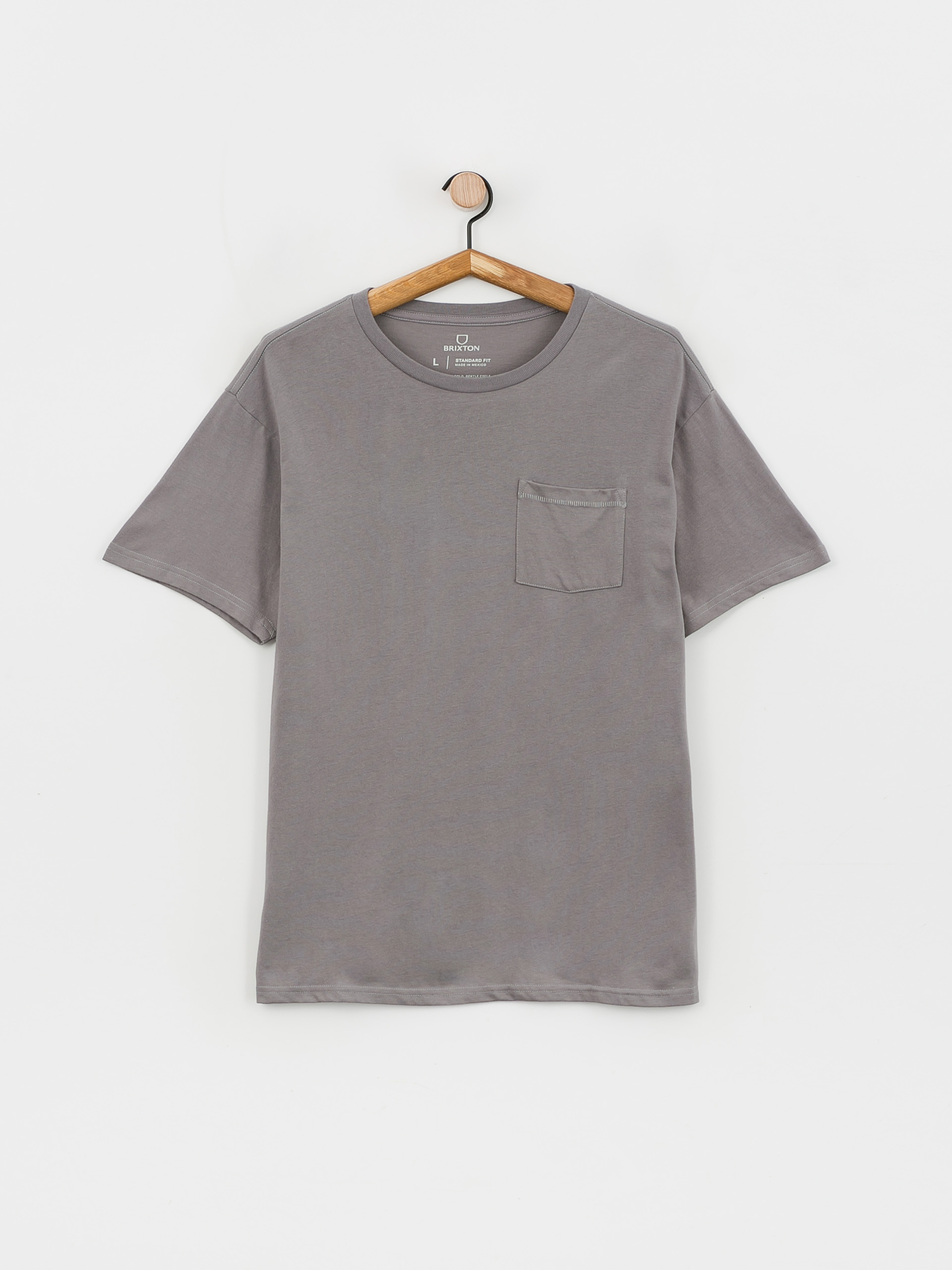 T-shirt Brixton Basic Pkt (pebble)