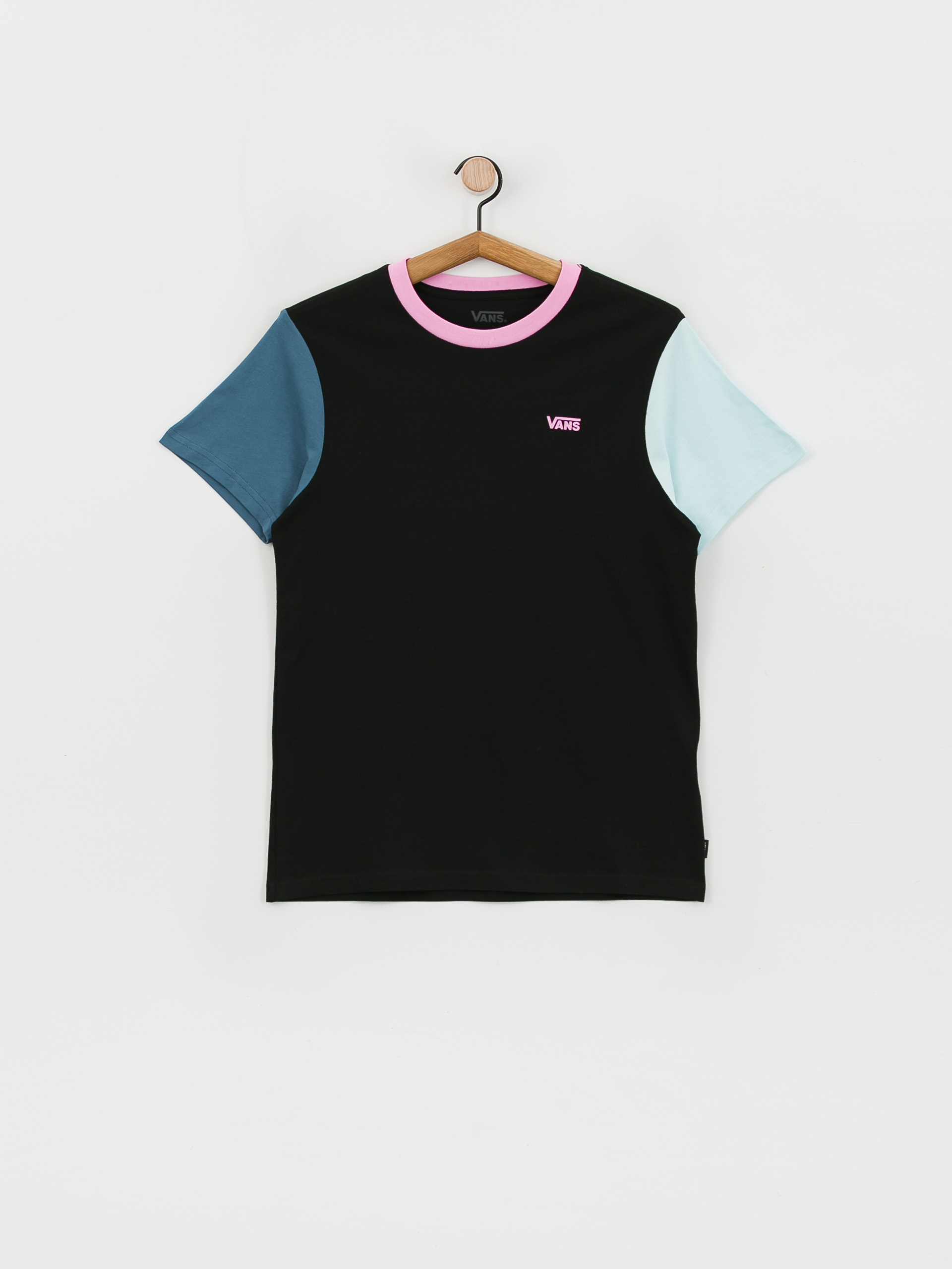 T-shirt Vans Left Chest Colorblock Wmn (black/blue glow)