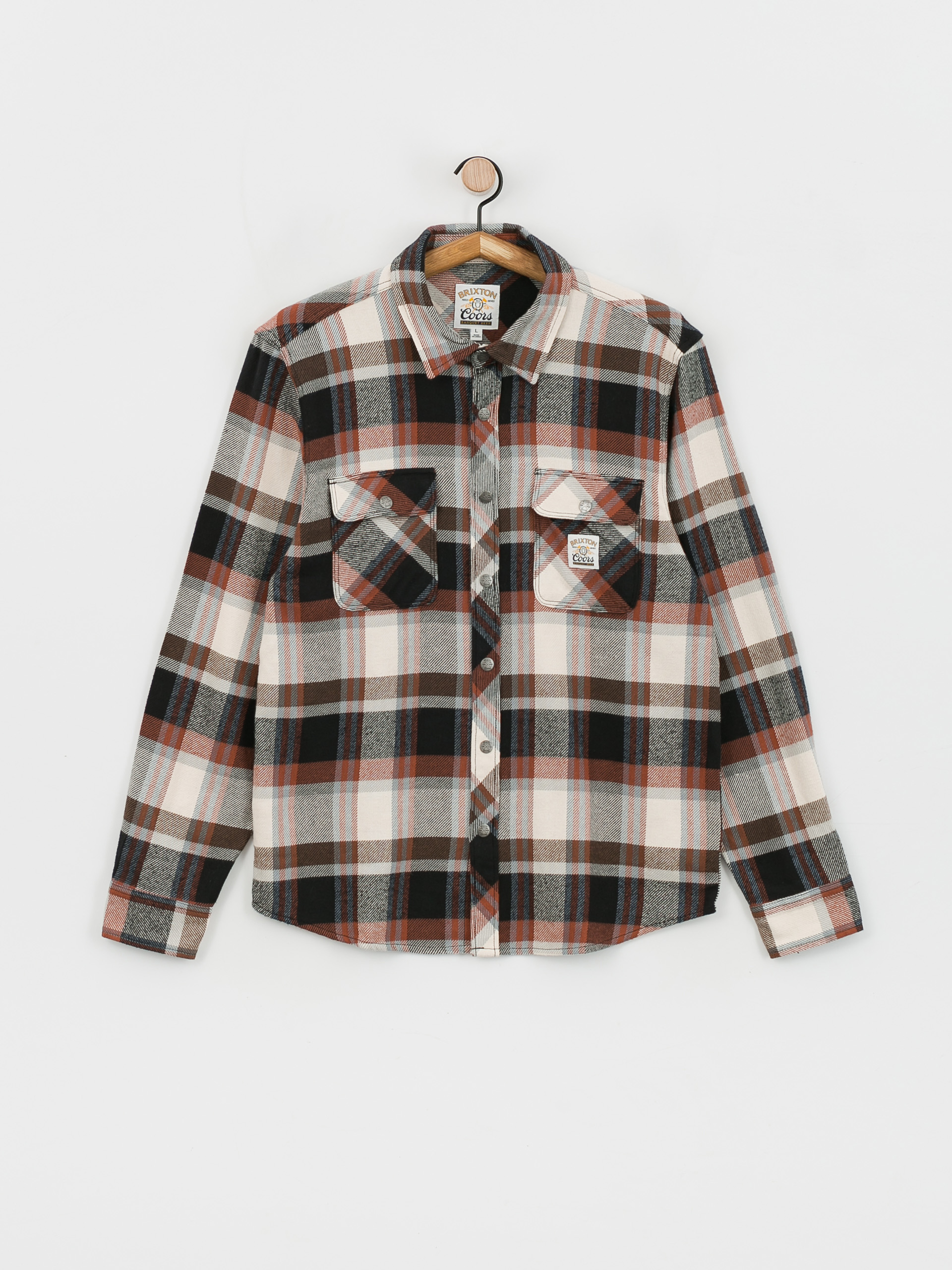 Koszula Brixton Coors Pow Bowery Flannel Ls (river blue/off white)