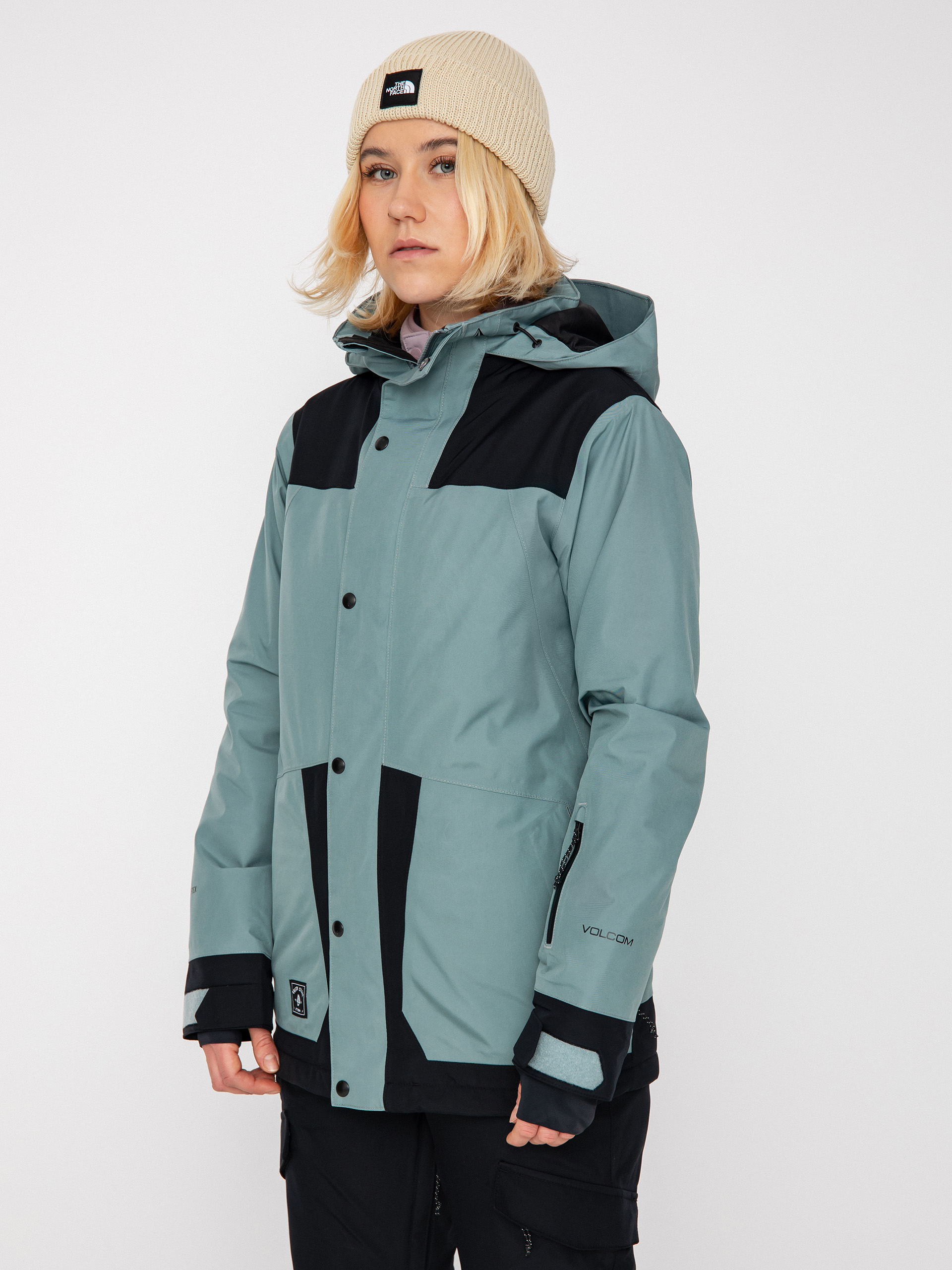 Damska Kurtka snowboardowa Volcom Ell Ins Gore Tex (green ash)