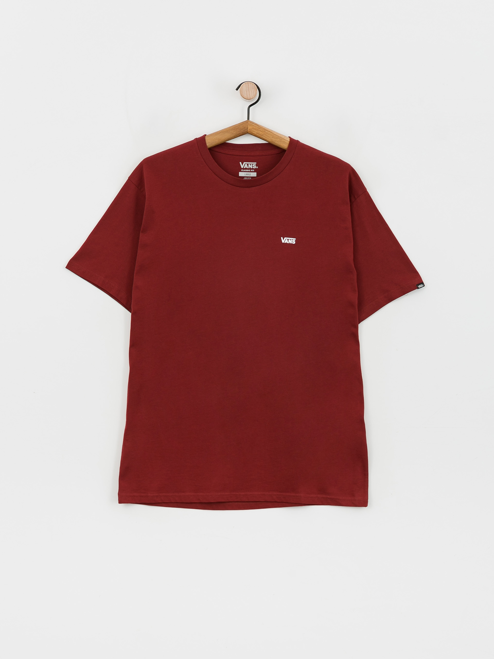 T-shirt Vans Left Chest Logo (syrah/white)