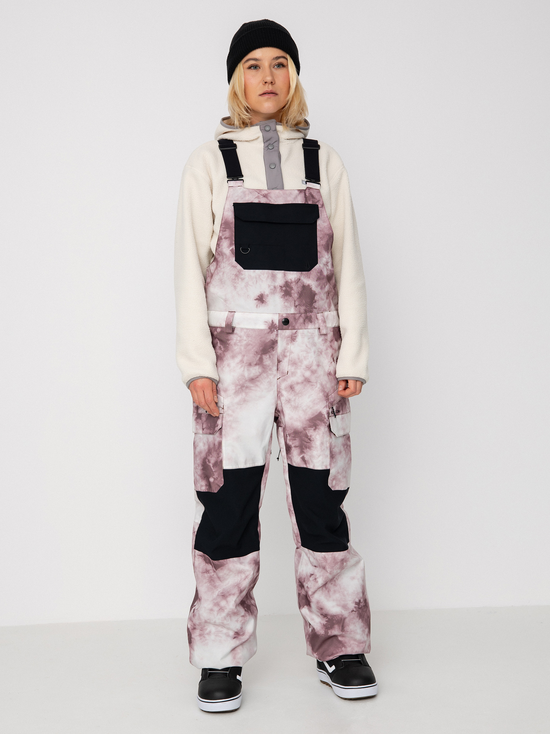 Tuta Alpinismo Volcom Donna Gore-Tex - Bib Overall Impermeabile Per Sci E Montagna, Vestibilit&agrave; Ampia