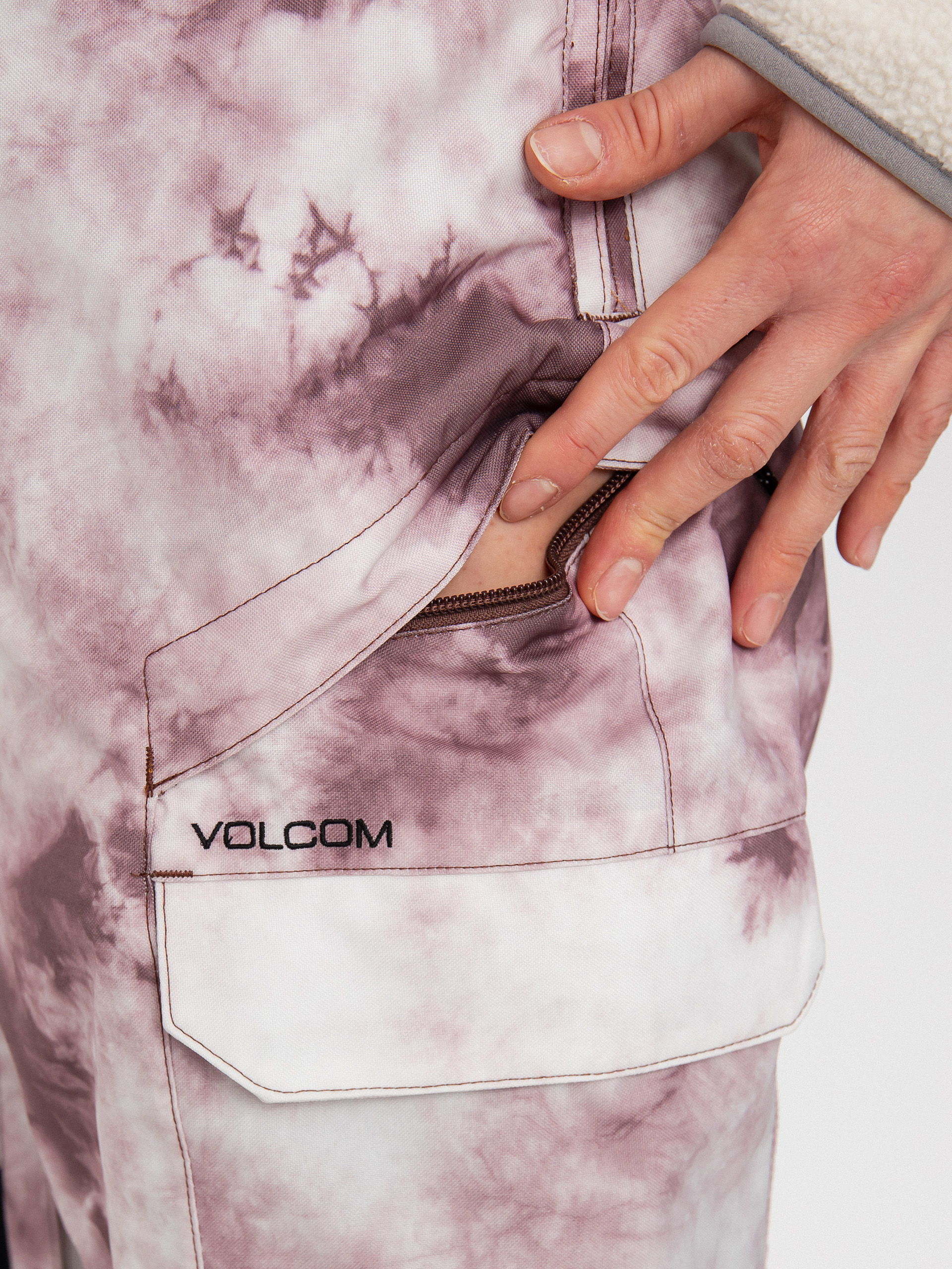 Damskie Spodnie snowboardowe Volcom Creston 3Dstretch Bib Overall Loose Straight (mojave tie dye)