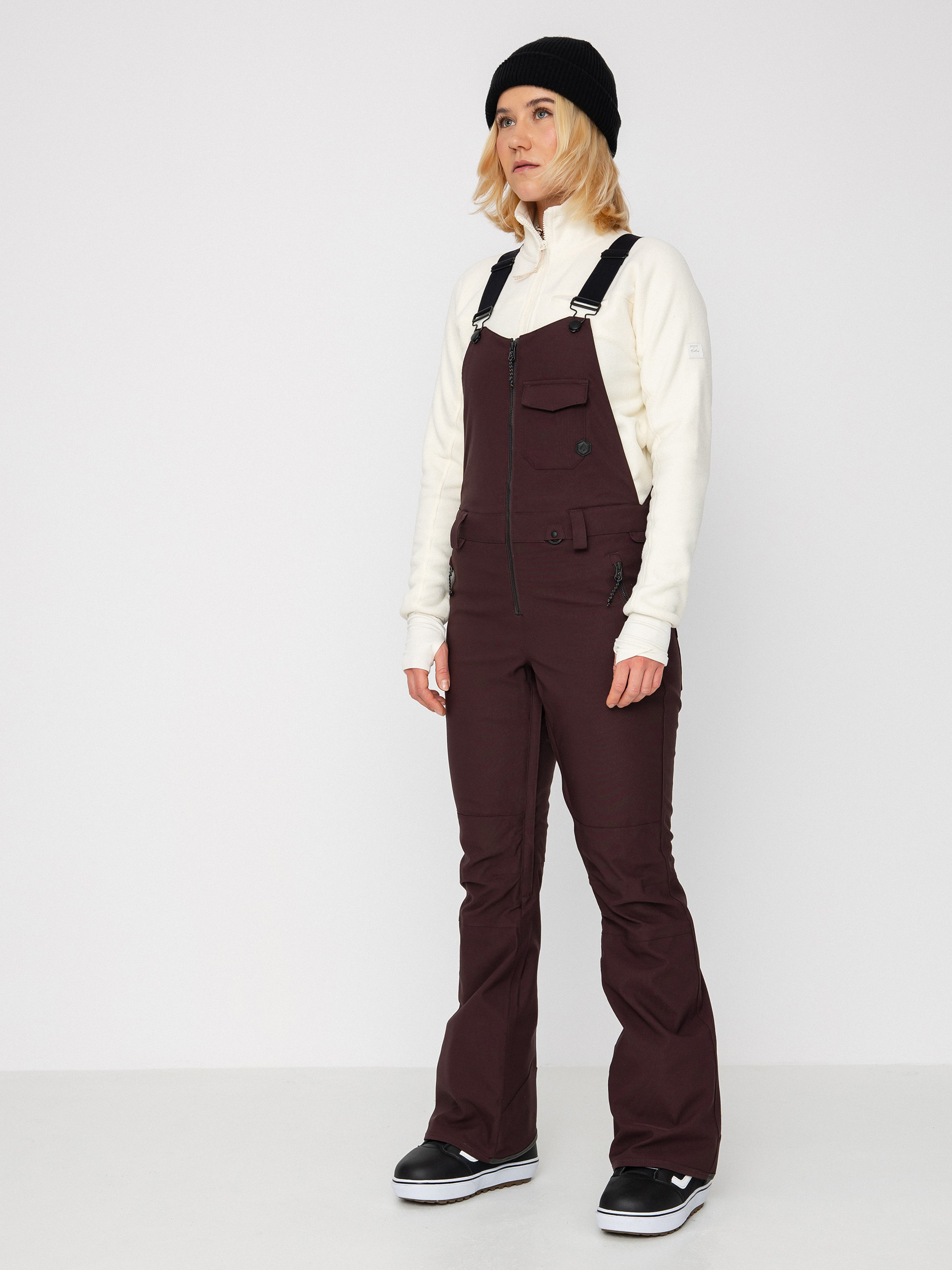 Damskie Spodnie snowboardowe Volcom Swift Bib Overall (black plum)