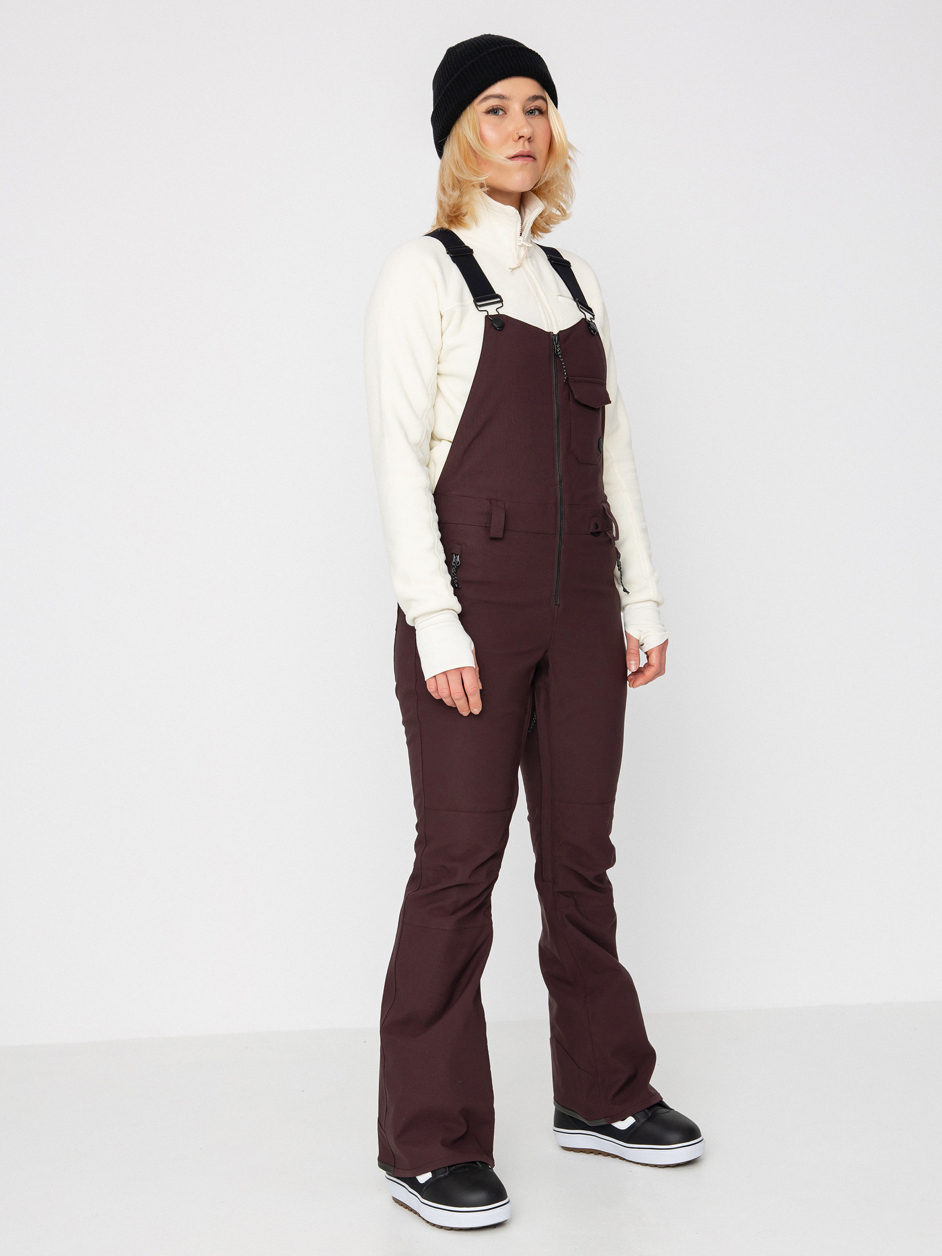 Damskie Spodnie snowboardowe Volcom Swift Bib Overall (black plum)