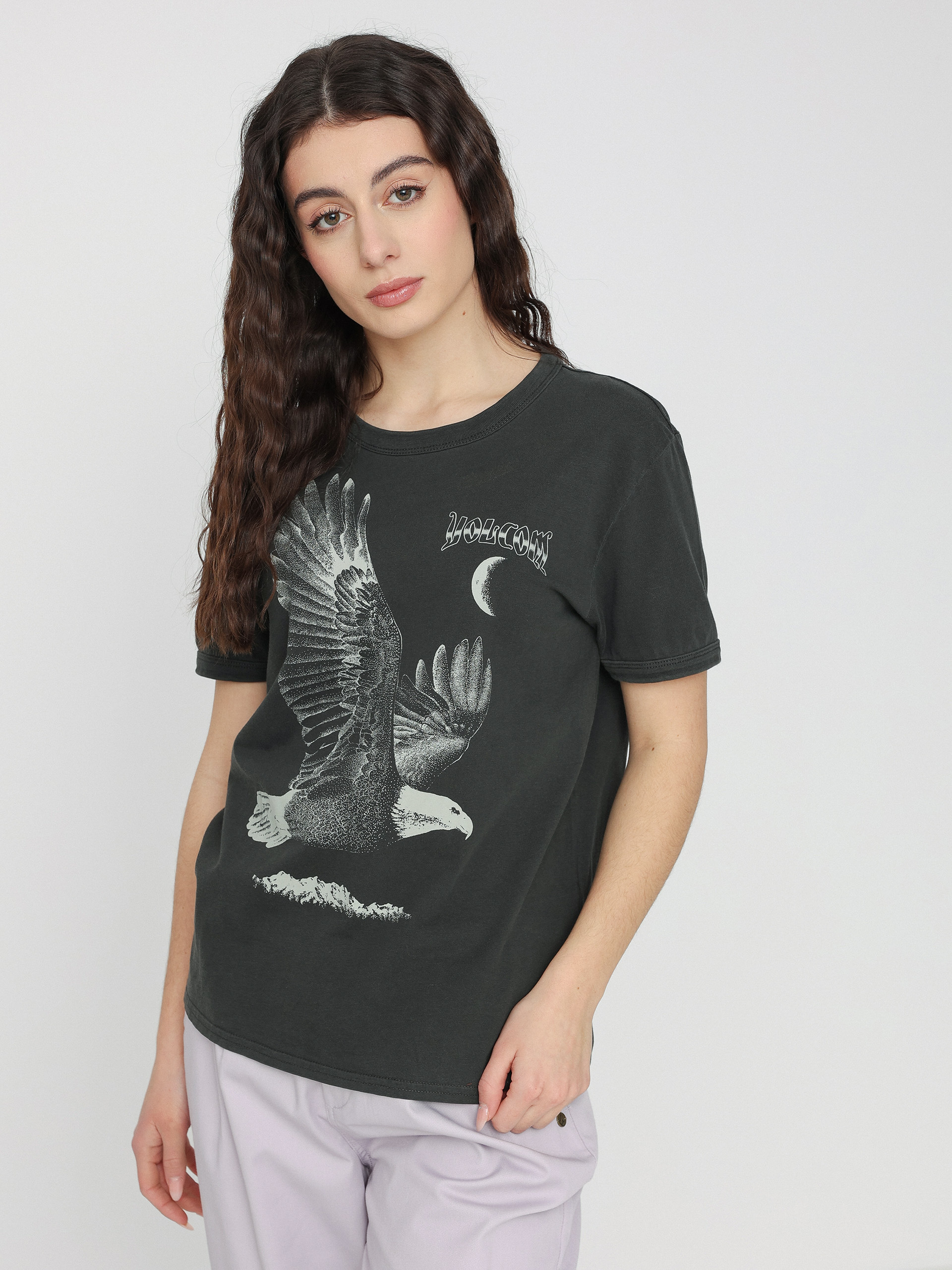 T-shirt Volcom Truly Ringer Wmn (black)
