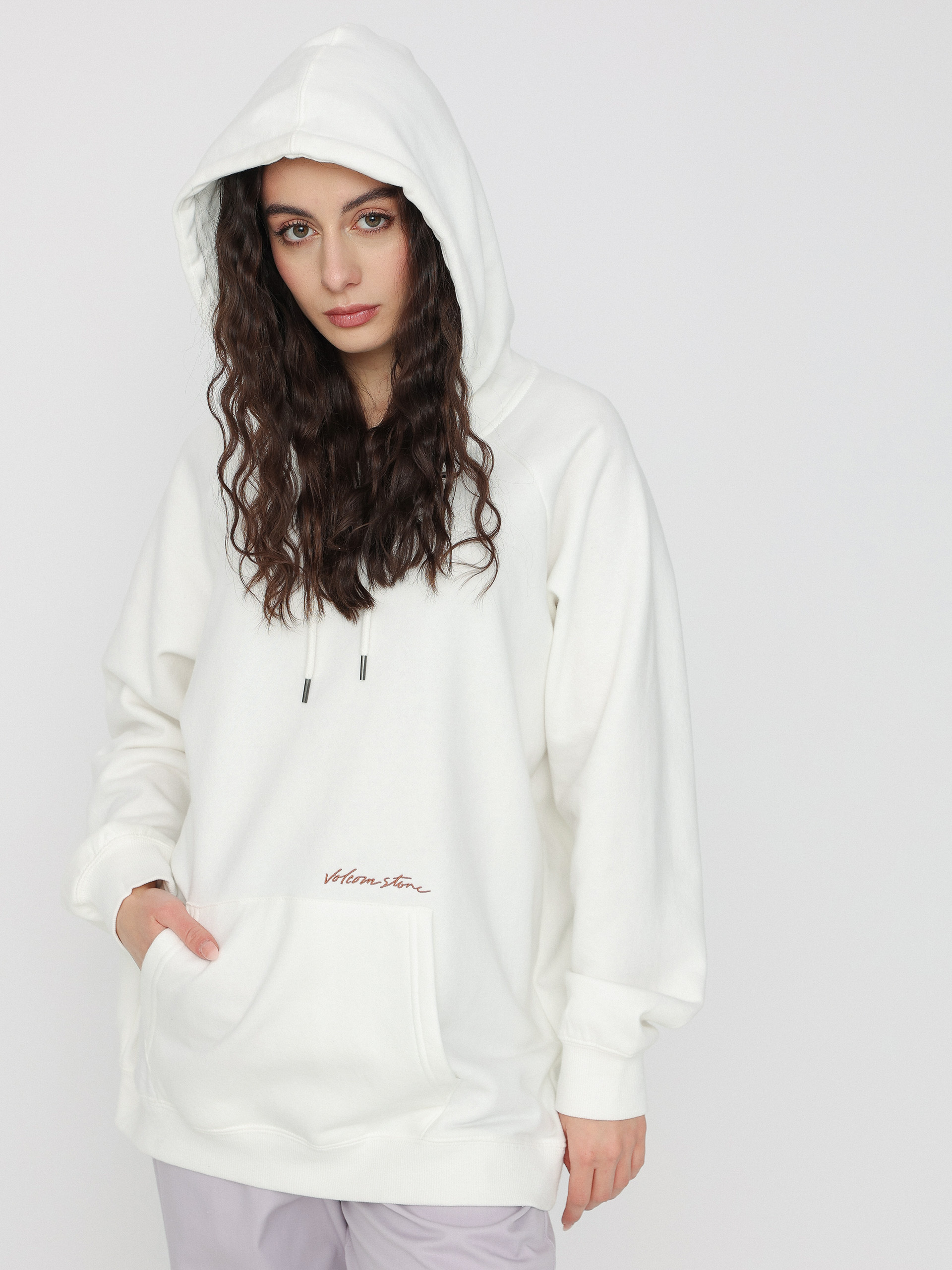 Bluza z kapturem Volcom Truly Stoked Bf HD (star white)