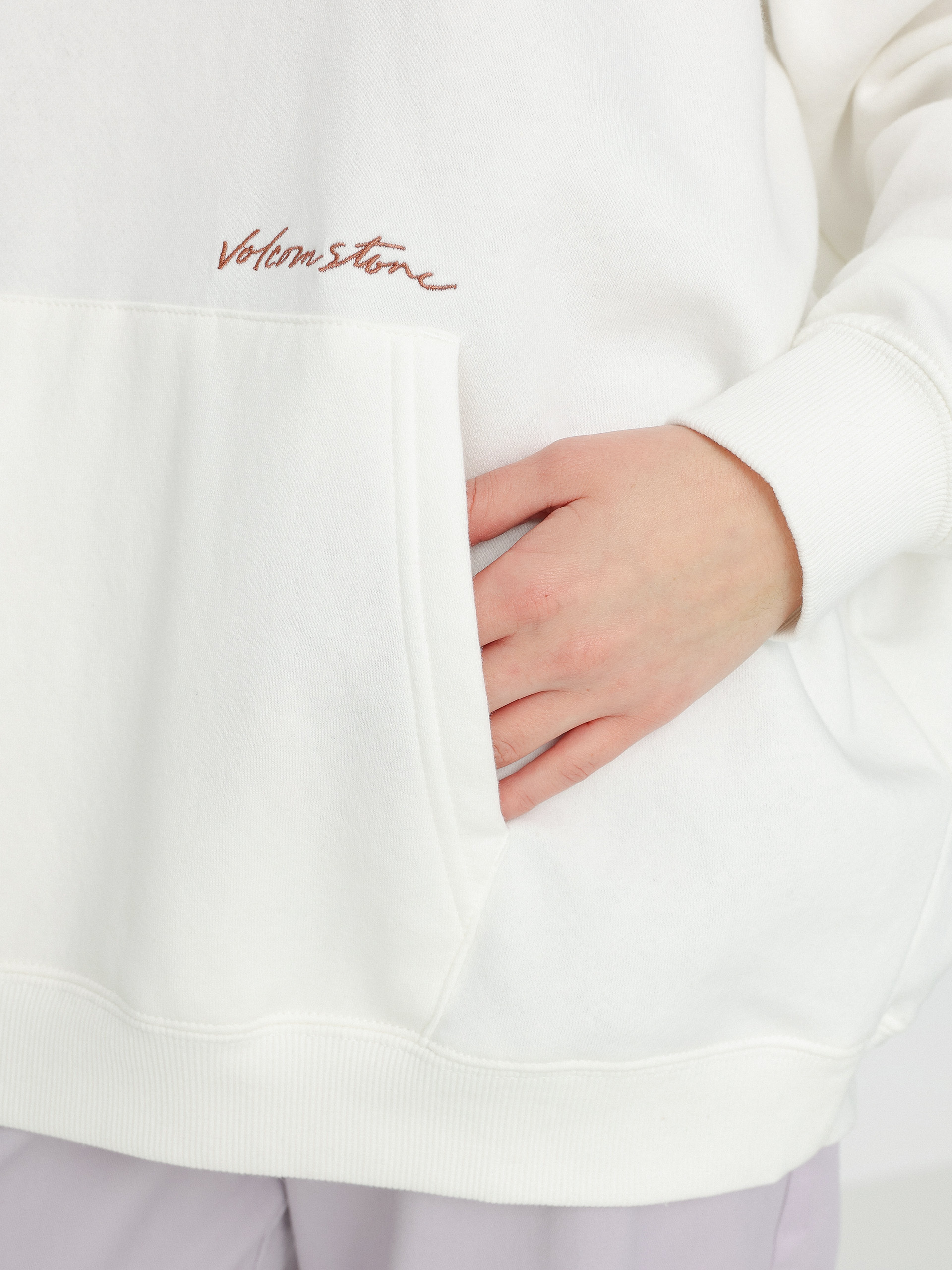 Bluza z kapturem Volcom Truly Stoked Bf HD (star white)