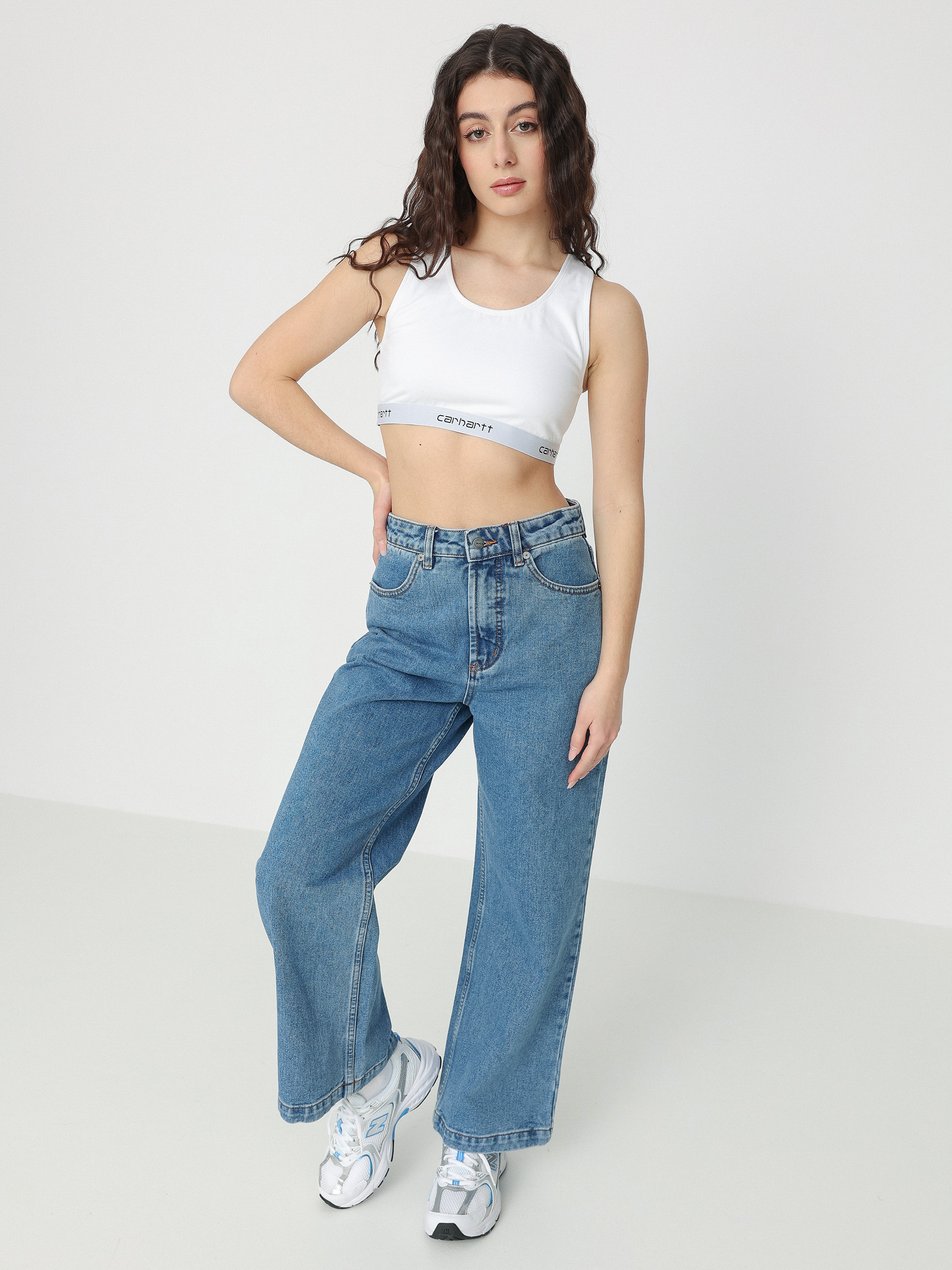 Top Carhartt WIP Script Racer Tank Wmn (white)