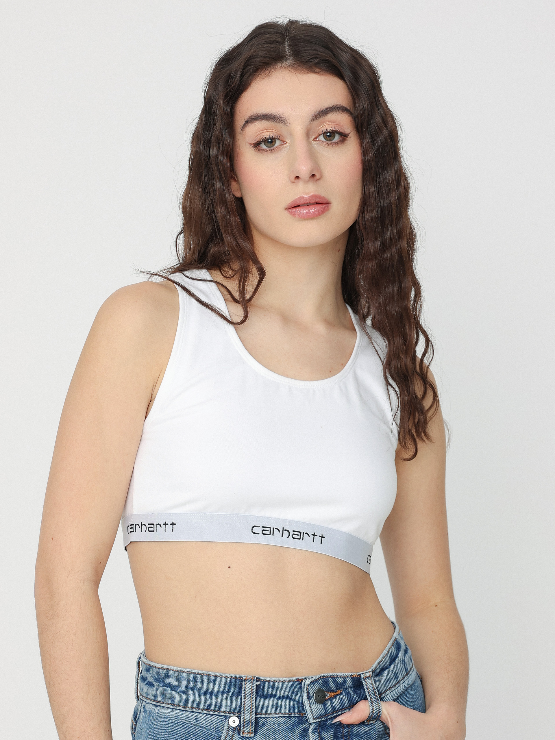 Top Carhartt WIP Script Racer Tank Wmn (white)