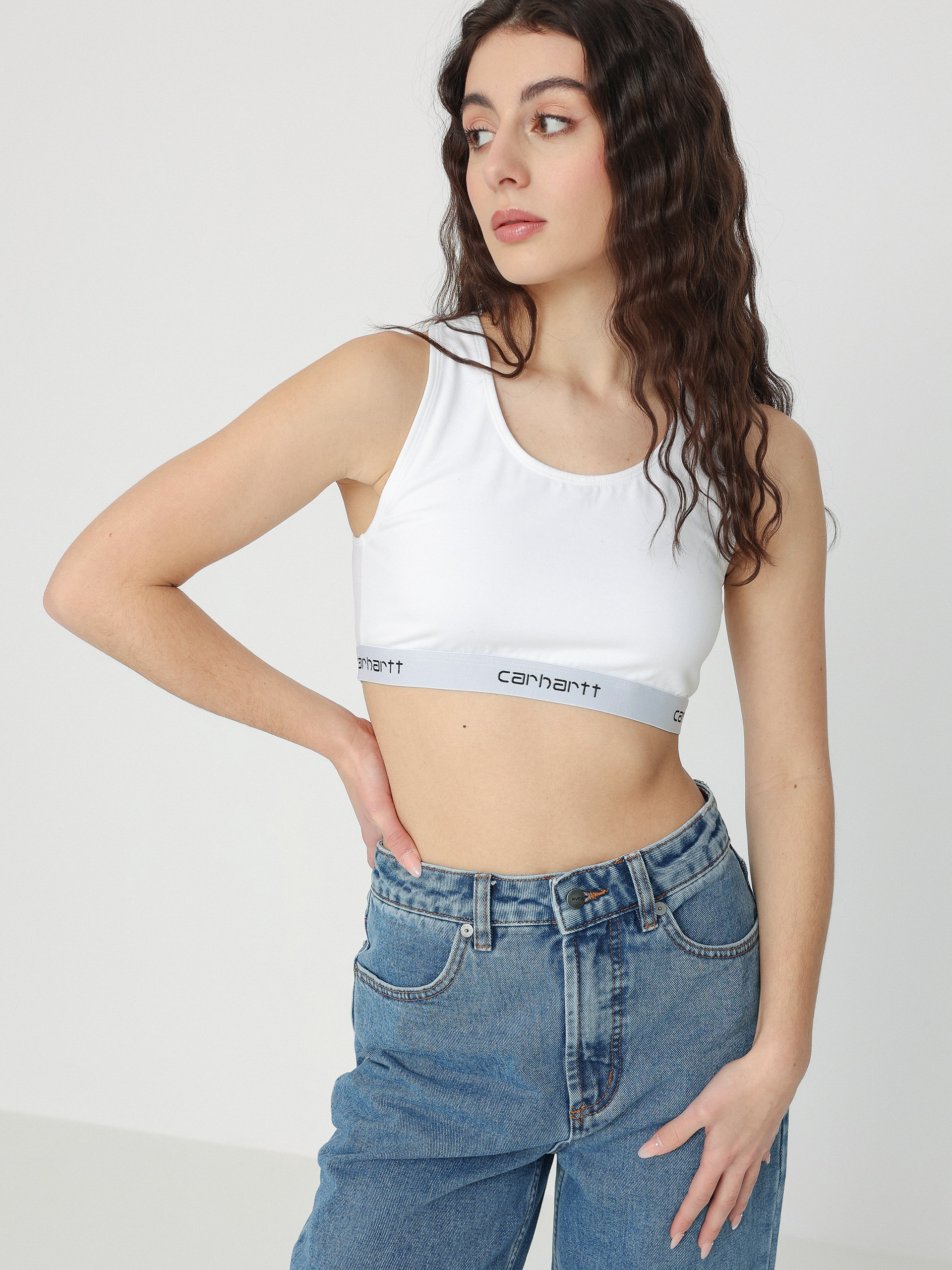 Top Carhartt WIP Script Racer Tank Wmn (white)
