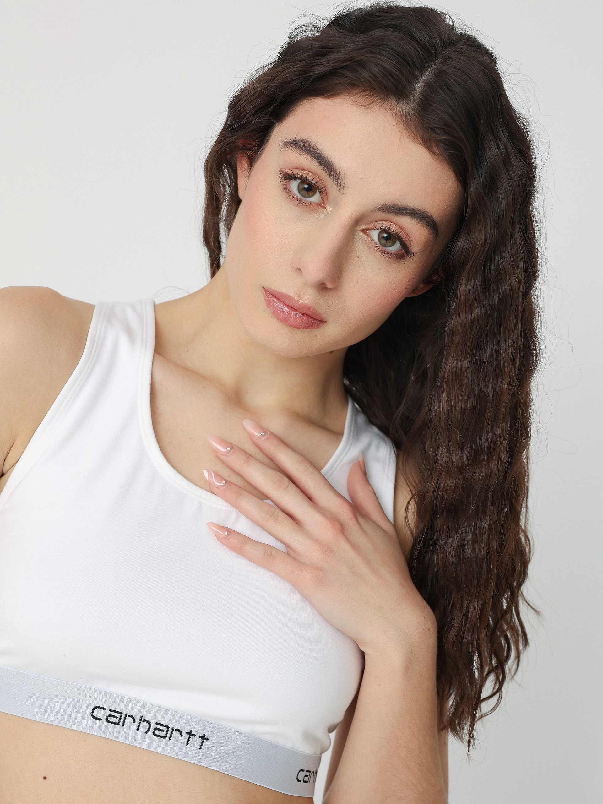 Top Carhartt WIP Script Racer Tank Wmn (white)