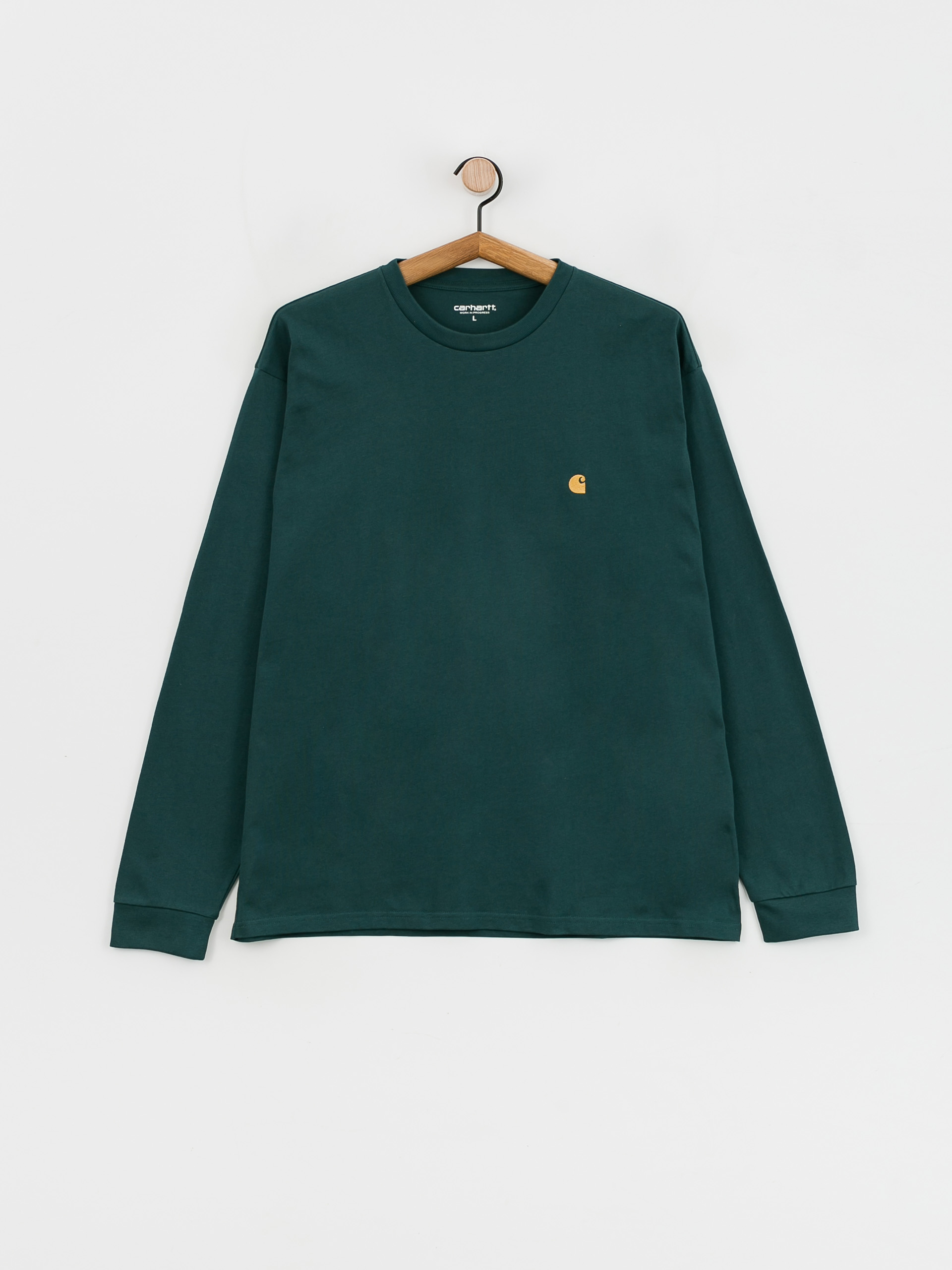 Longsleeve Carhartt WIP Chase (botanic/gold)
