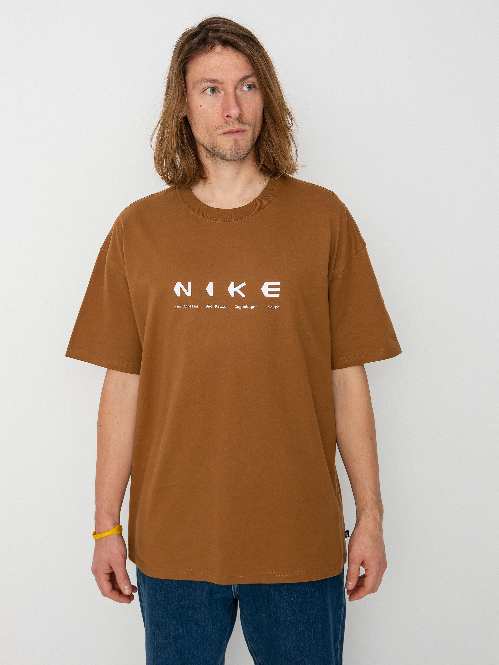 T-shirt Nike SB City Info (ale brown)