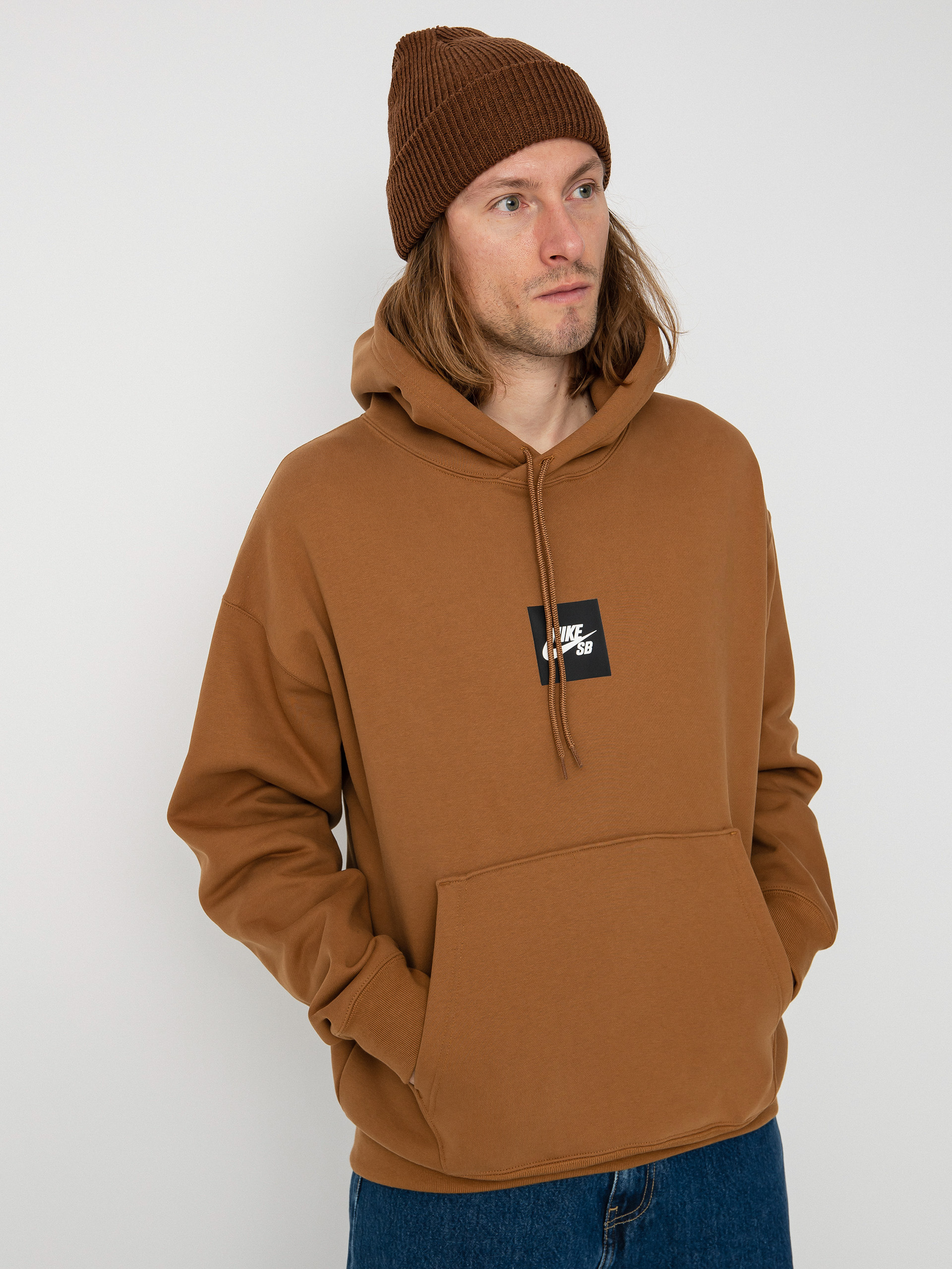 Bluza z kapturem Nike SB Box Logo HD (ale brown)