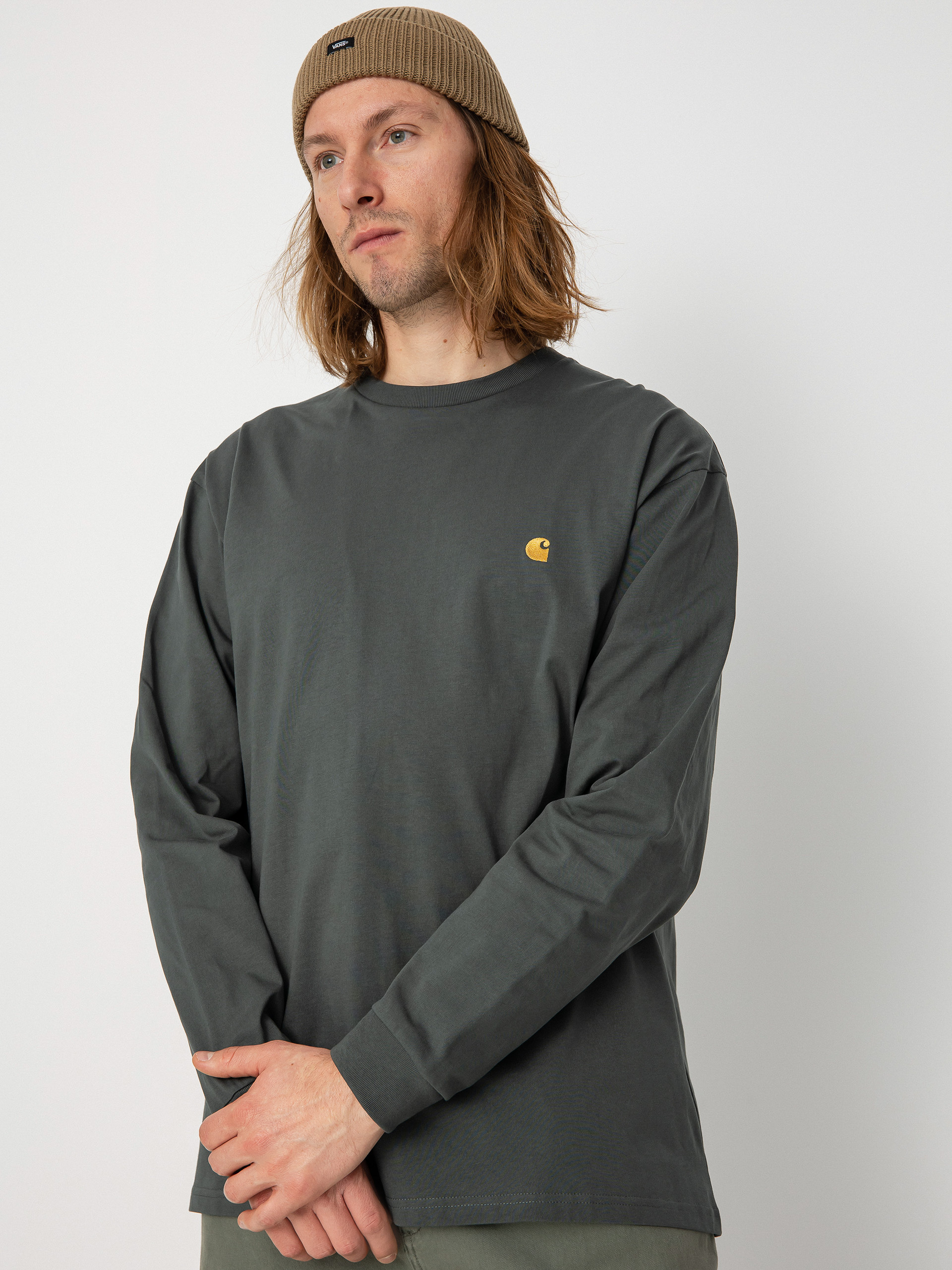 Longsleeve Carhartt WIP Chase (jura/gold)