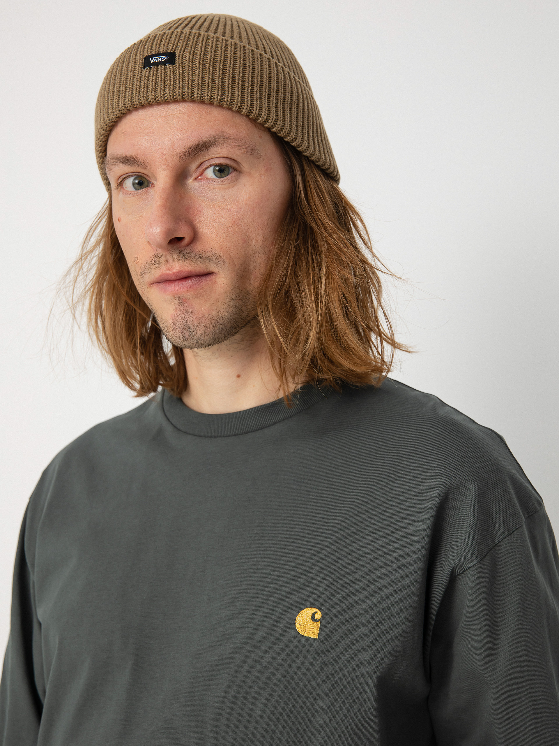 Longsleeve Carhartt WIP Chase (jura/gold)