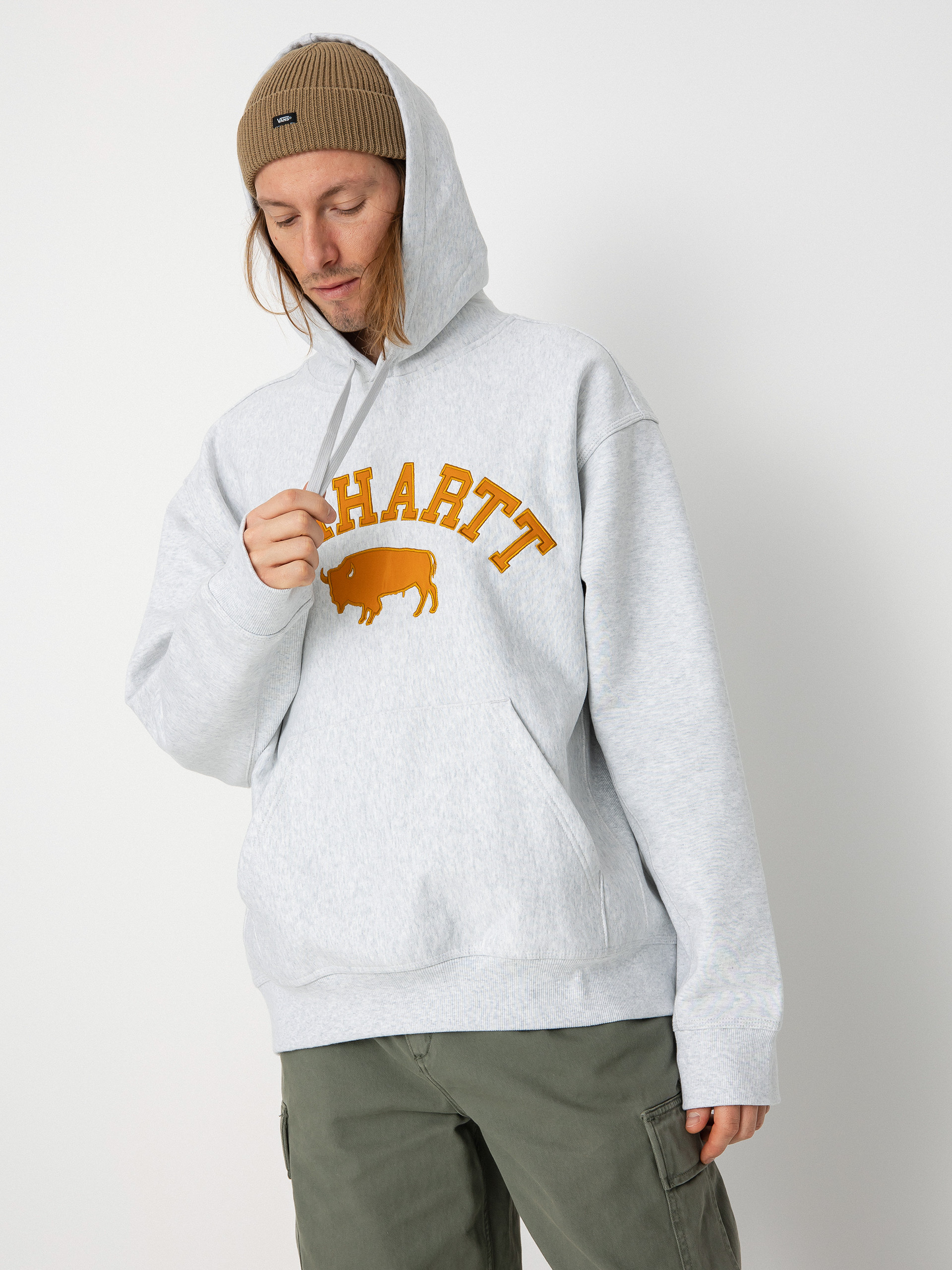 Bluza z kapturem Carhartt WIP Locker HD (ash heather/brown)