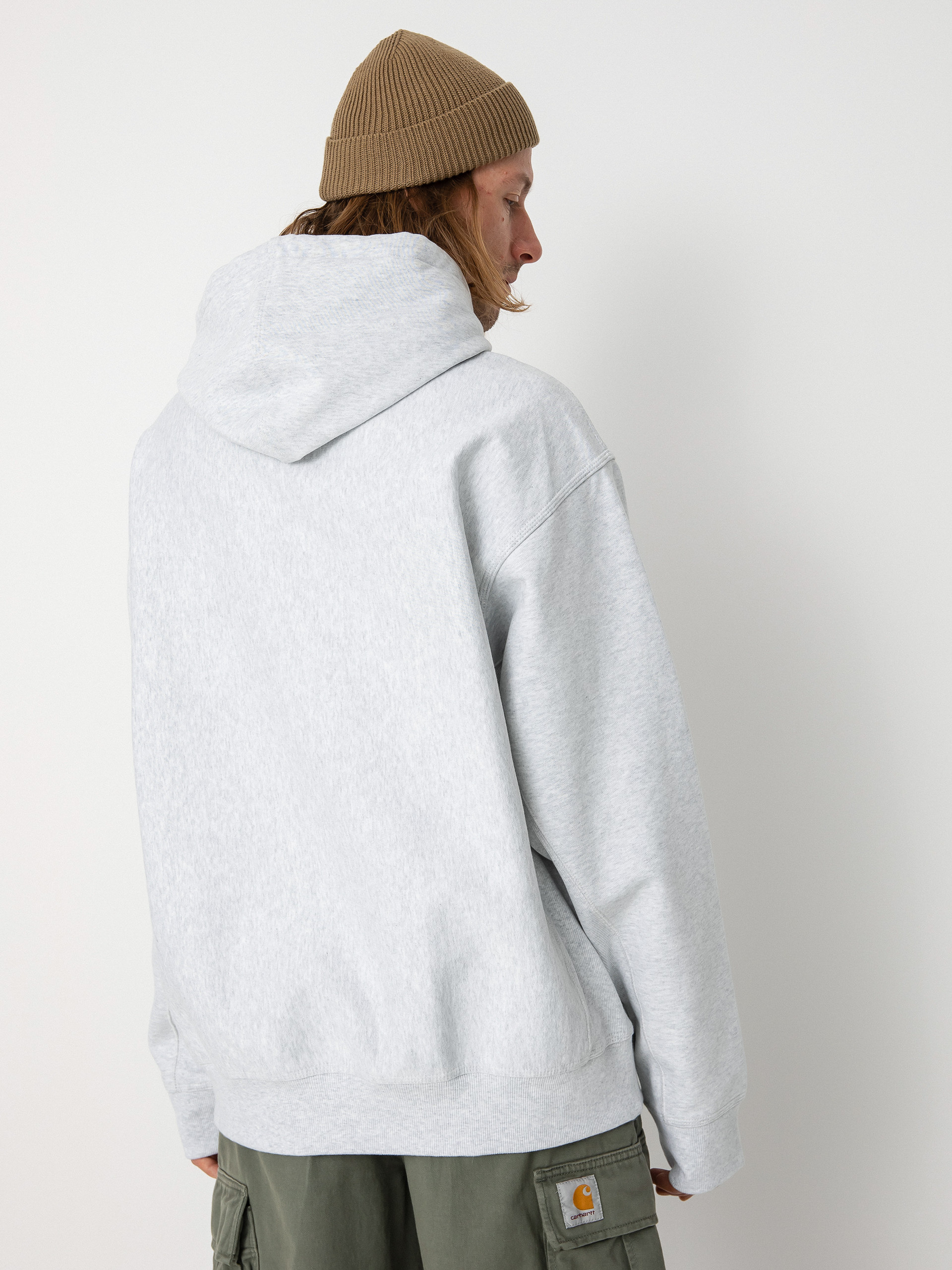 Bluza z kapturem Carhartt WIP Locker HD (ash heather/brown)