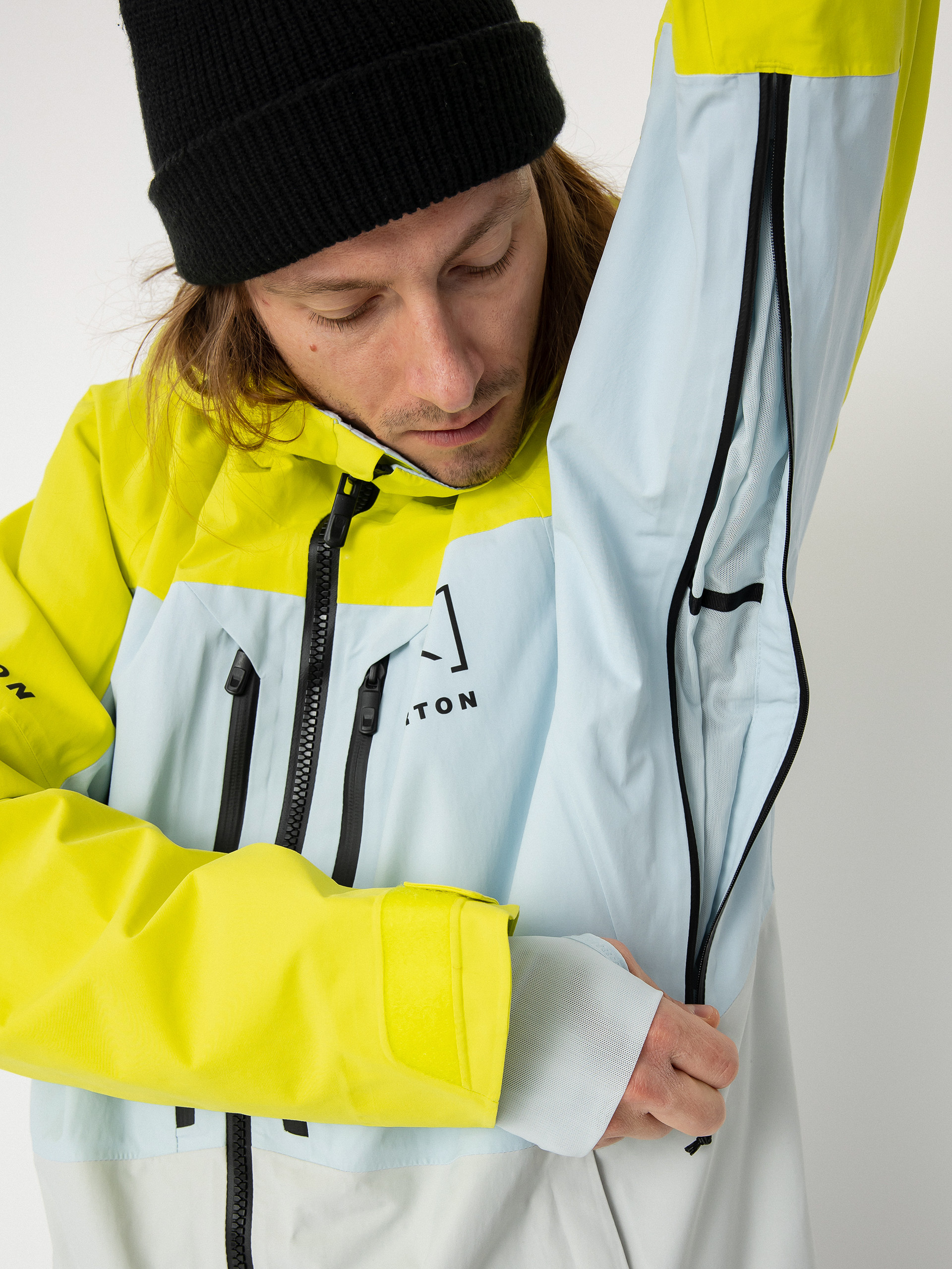 Męska Kurtka snowboardowa Burton Ak Swash Gore Tex 2L (limeade/ballad blue/gray cloud)