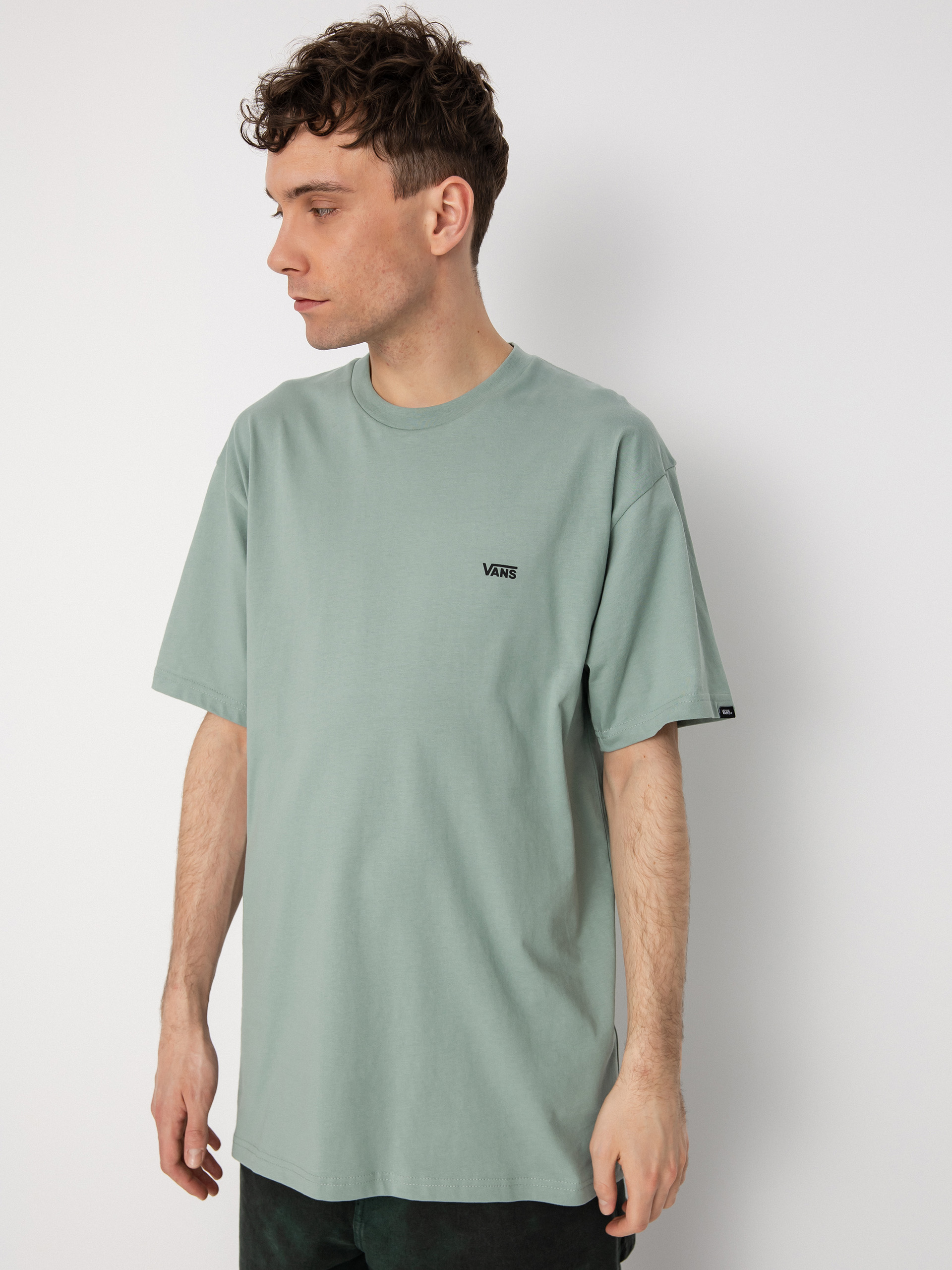 T-shirt Vans Left Chest Logo (chinois green/black)