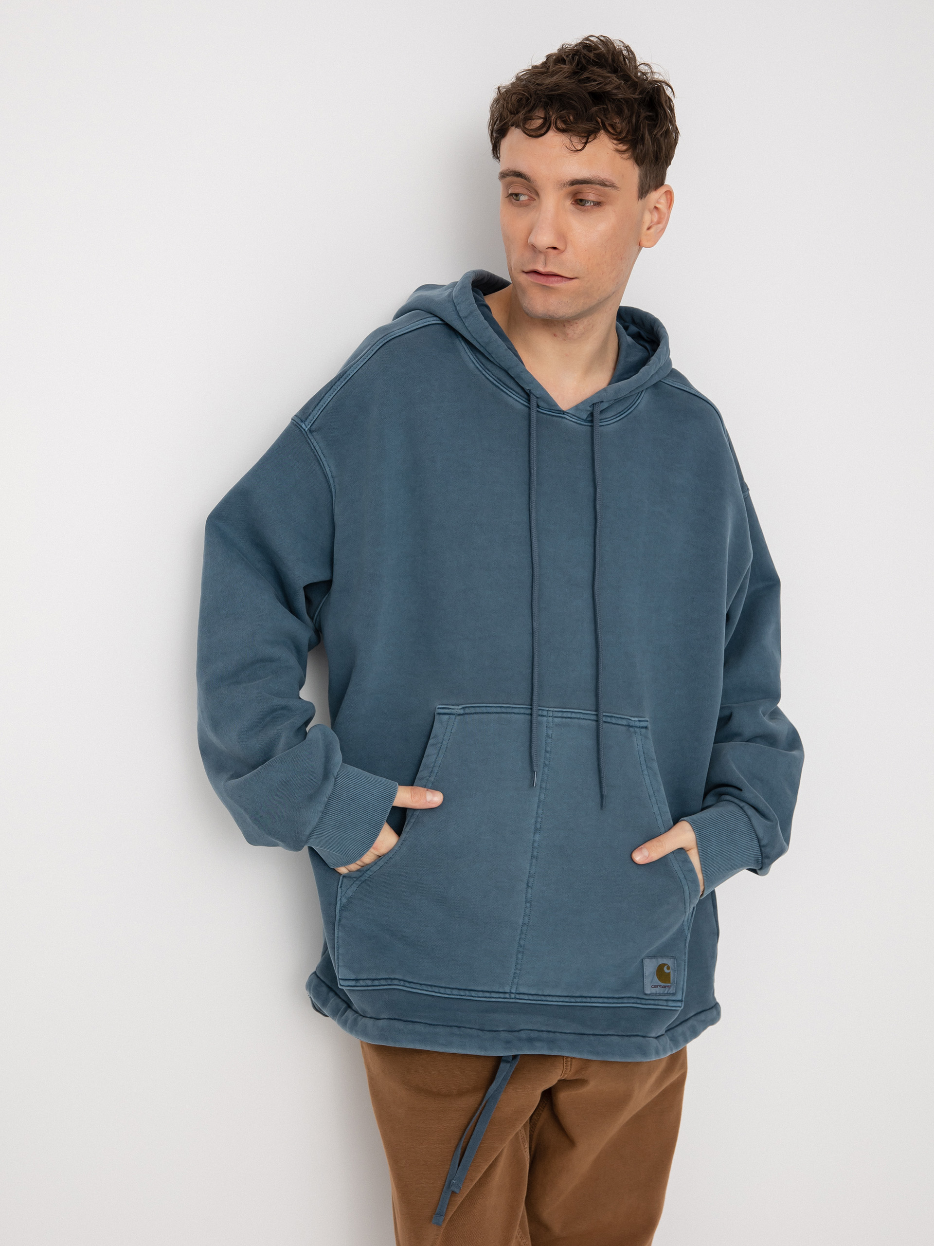 Bluza z kapturem Carhartt WIP Arling HD (storm blue)