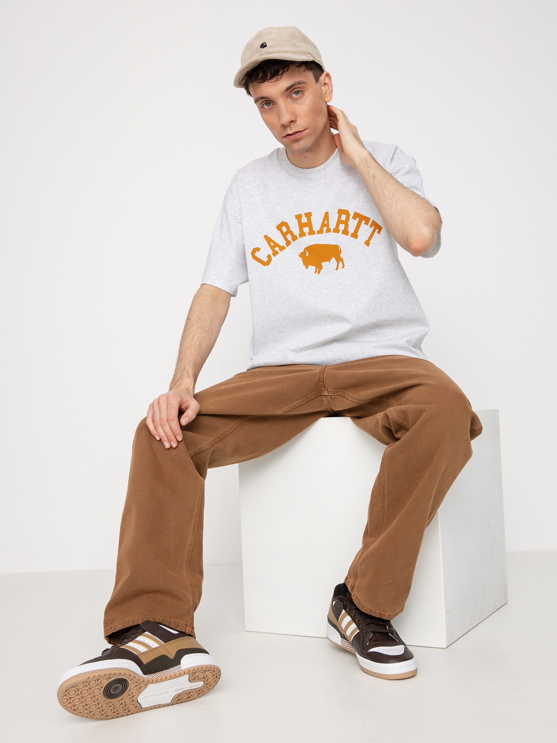 T-shirt Carhartt WIP Locker (ash heather/brown)