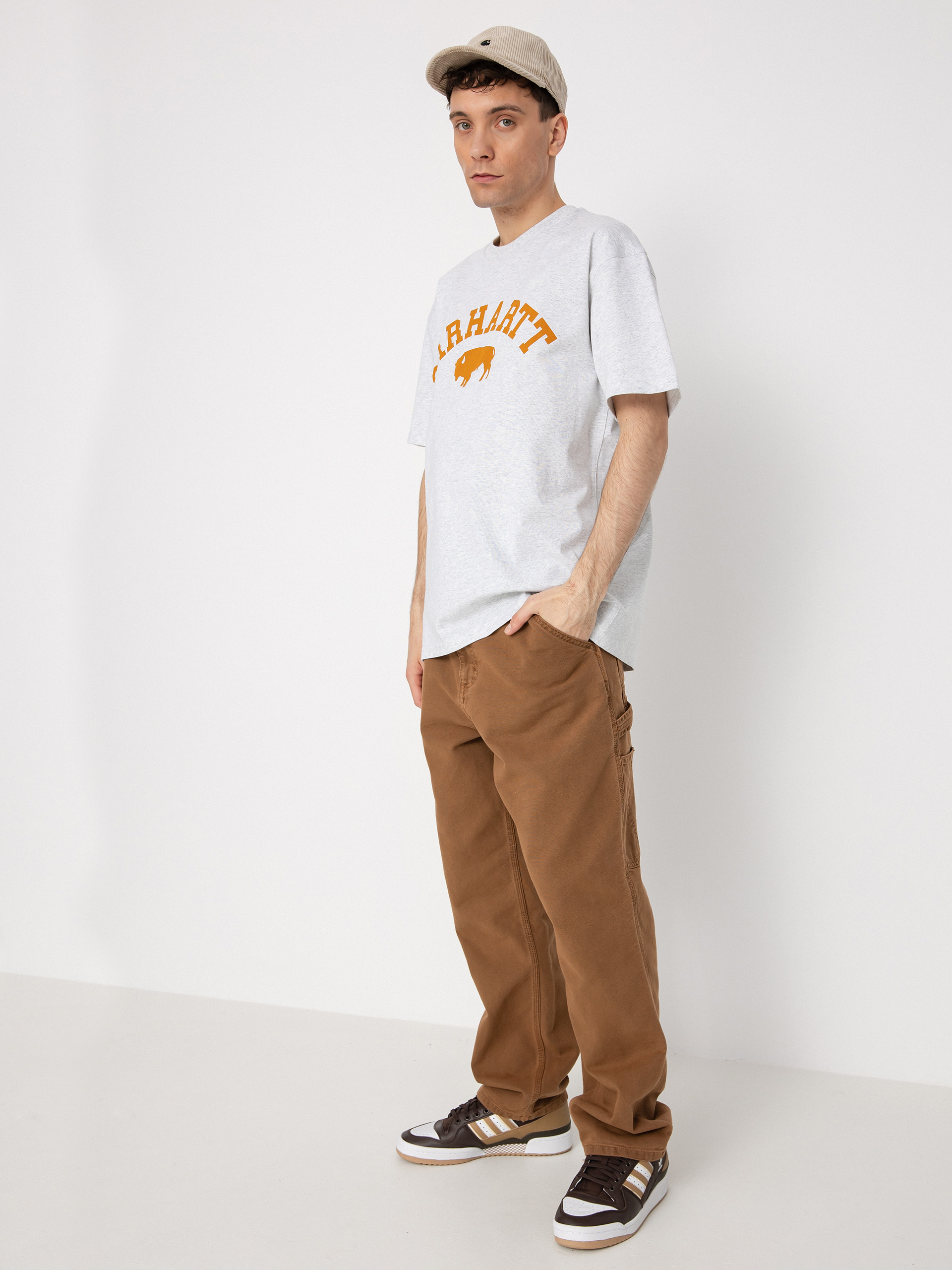 T-shirt Carhartt WIP Locker (ash heather/brown)
