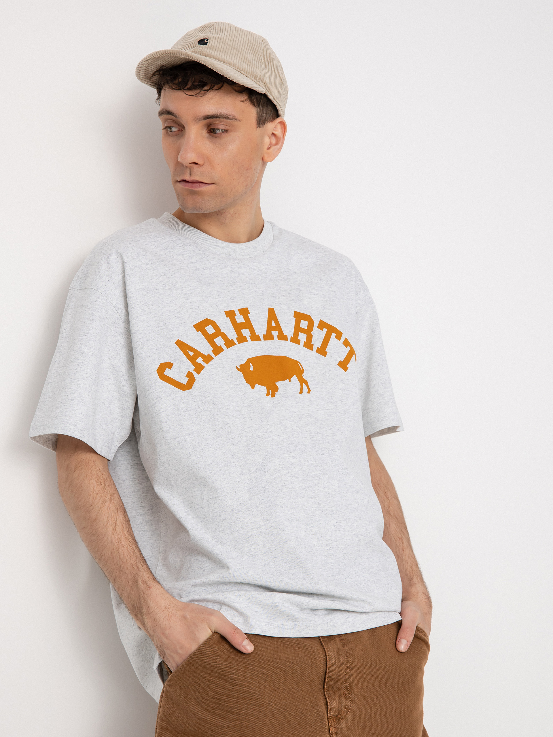 T-shirt Carhartt WIP Locker (ash heather/brown)