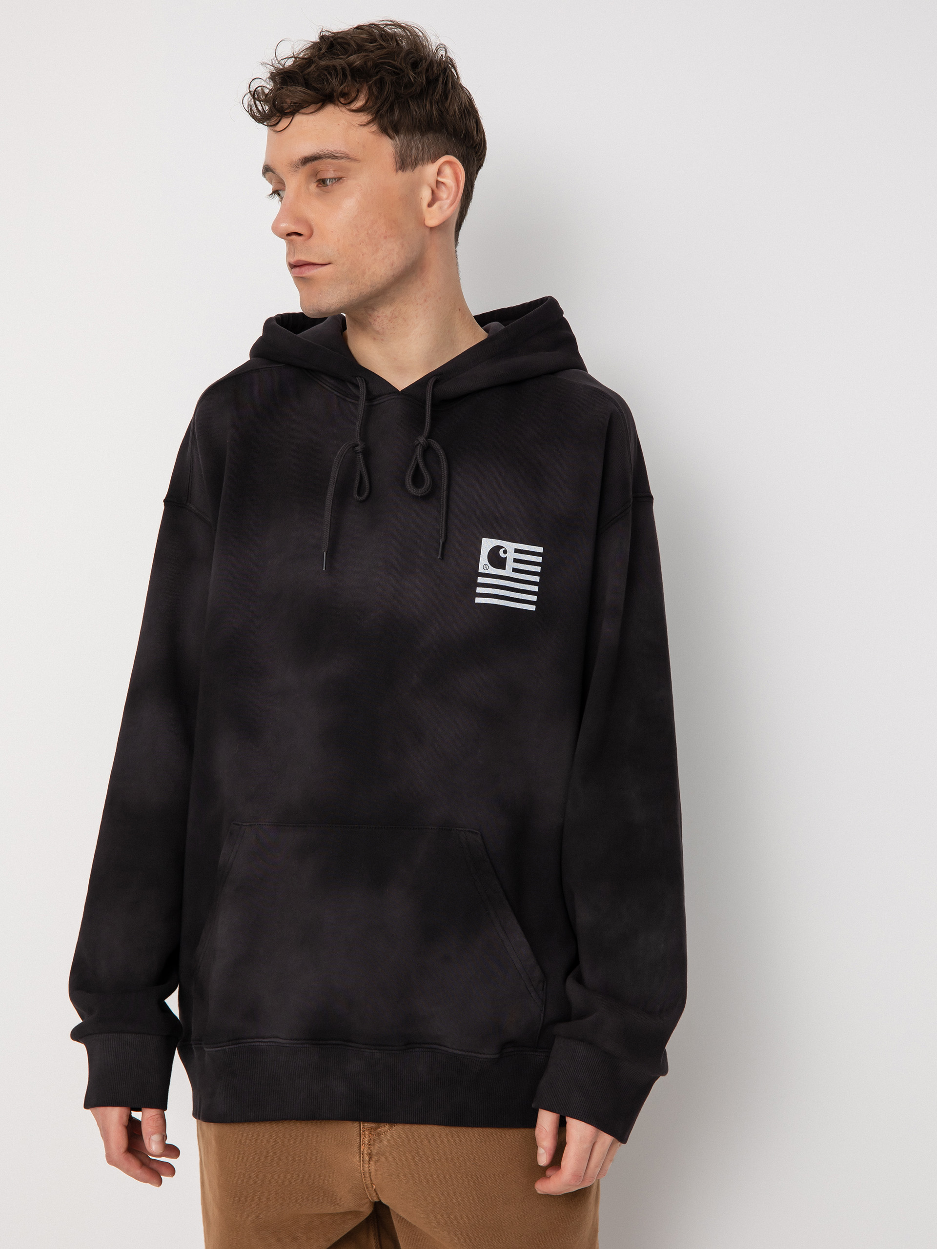 Bluza z kapturem Carhartt WIP Chromo HD (black chromo/white)