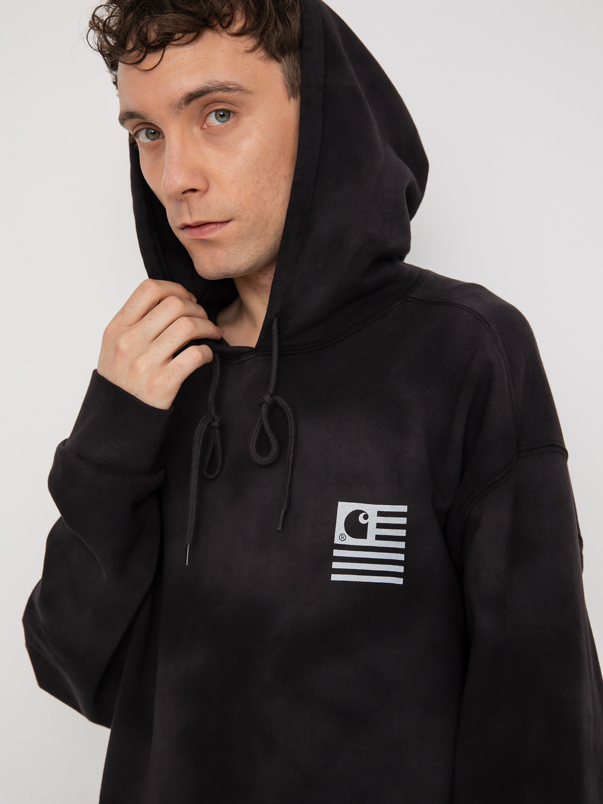 Bluza z kapturem Carhartt WIP Chromo HD (black chromo/white)