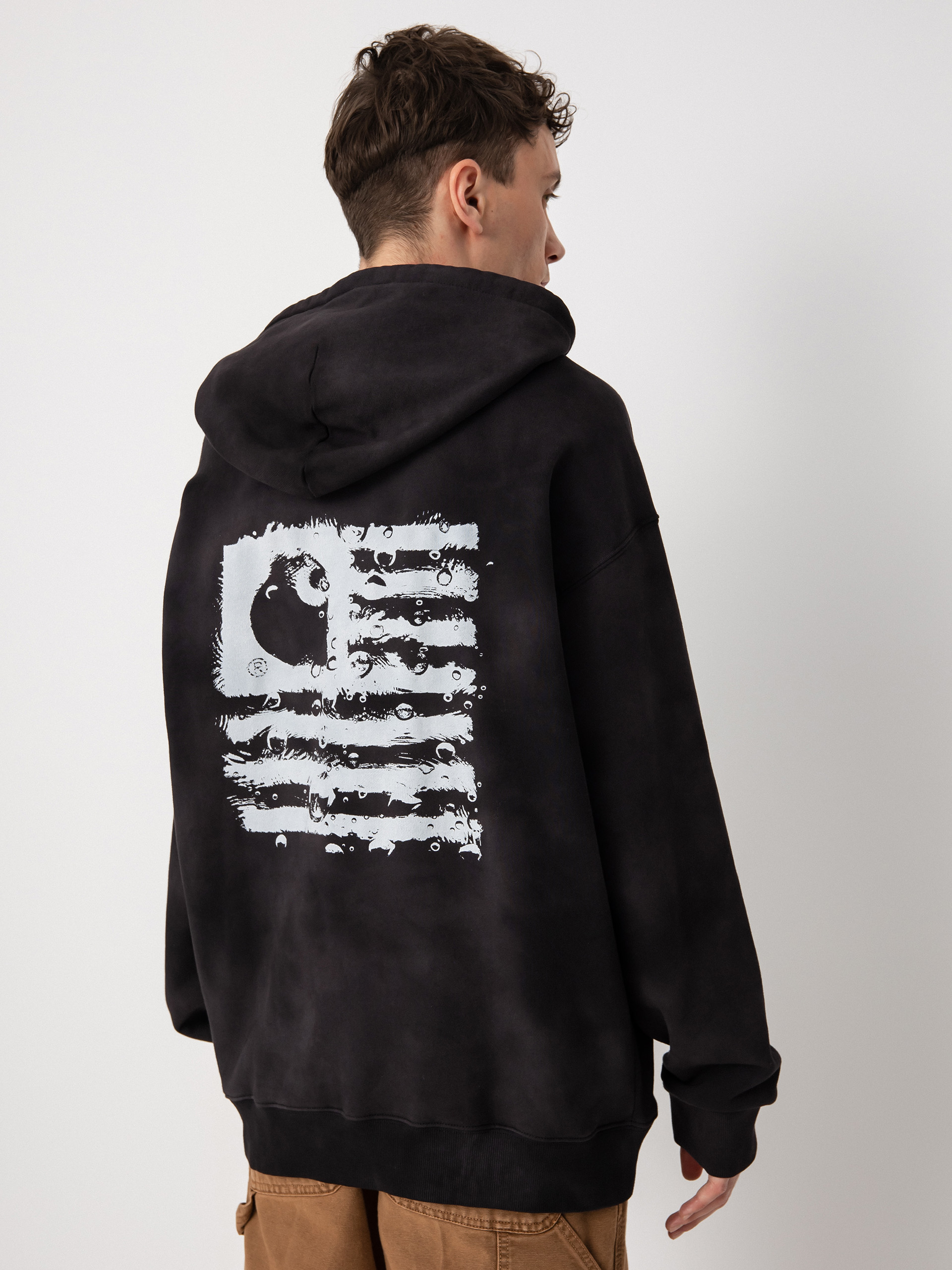 Bluza z kapturem Carhartt WIP Chromo HD (black chromo/white)