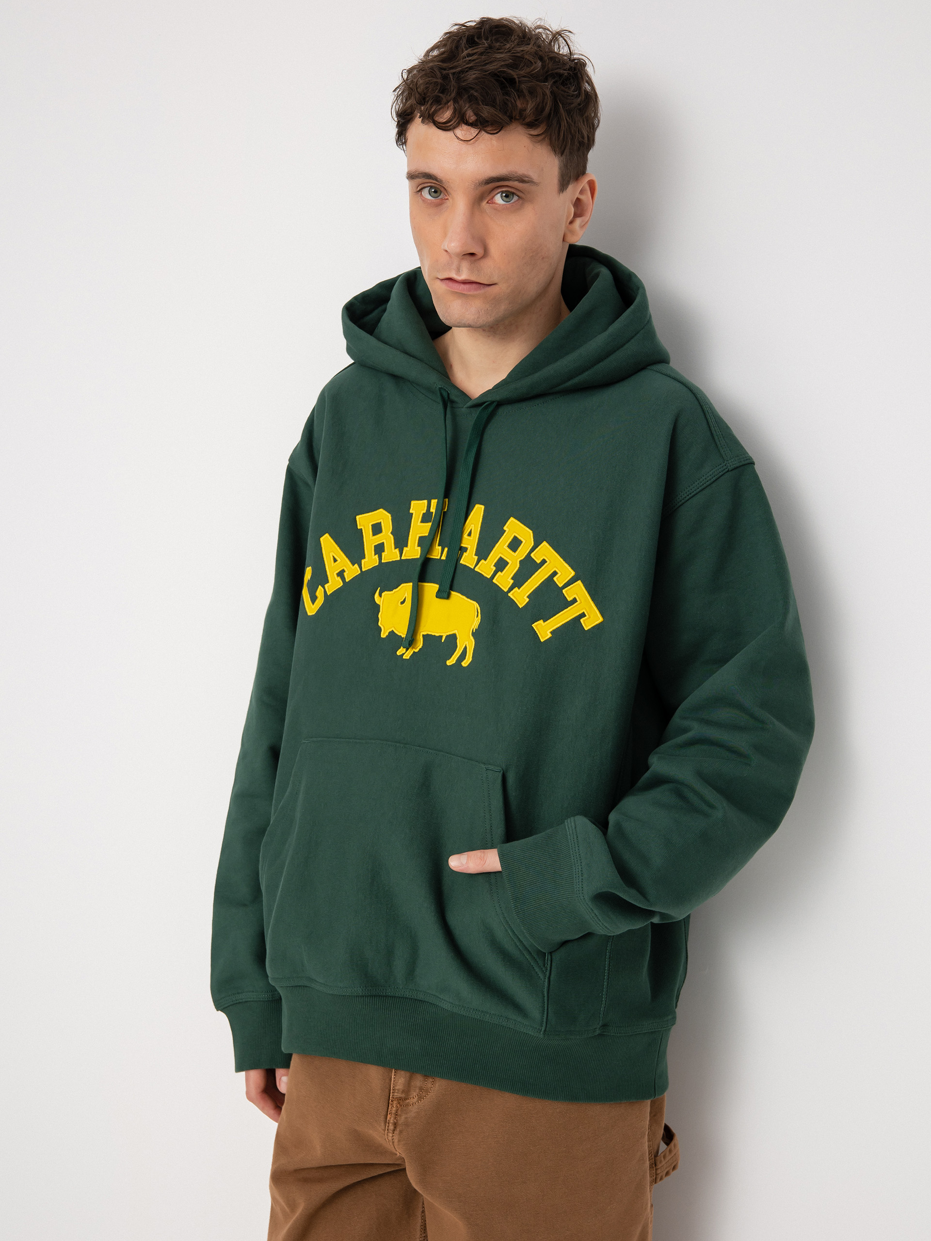 Bluza z kapturem Carhartt WIP Locker HD (treehouse/yellow)